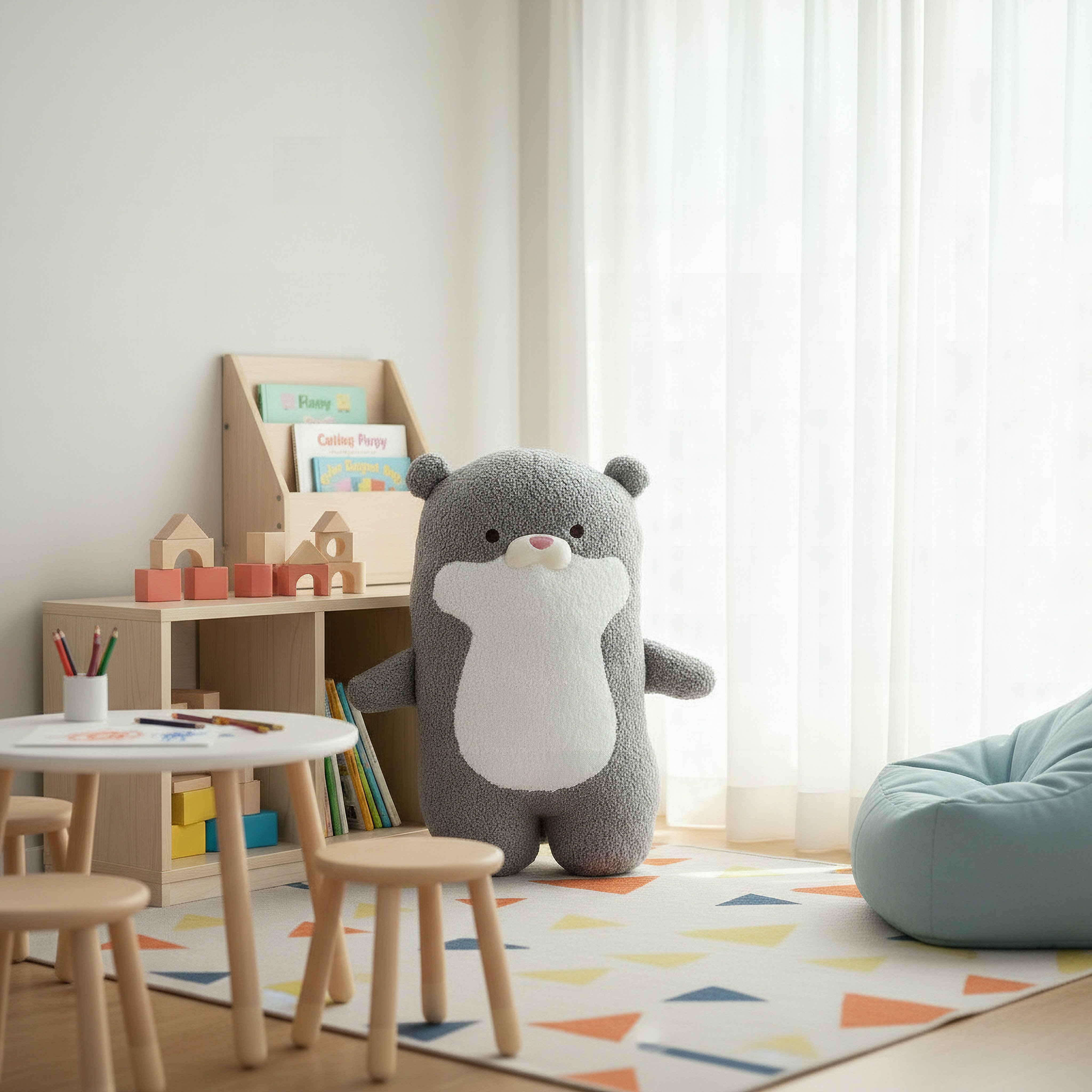 Centaur Otter Shaped Cushion - 40x45x18cm-hbxbedroom-bedding-cushionsandcovers-filledcushions-image-4