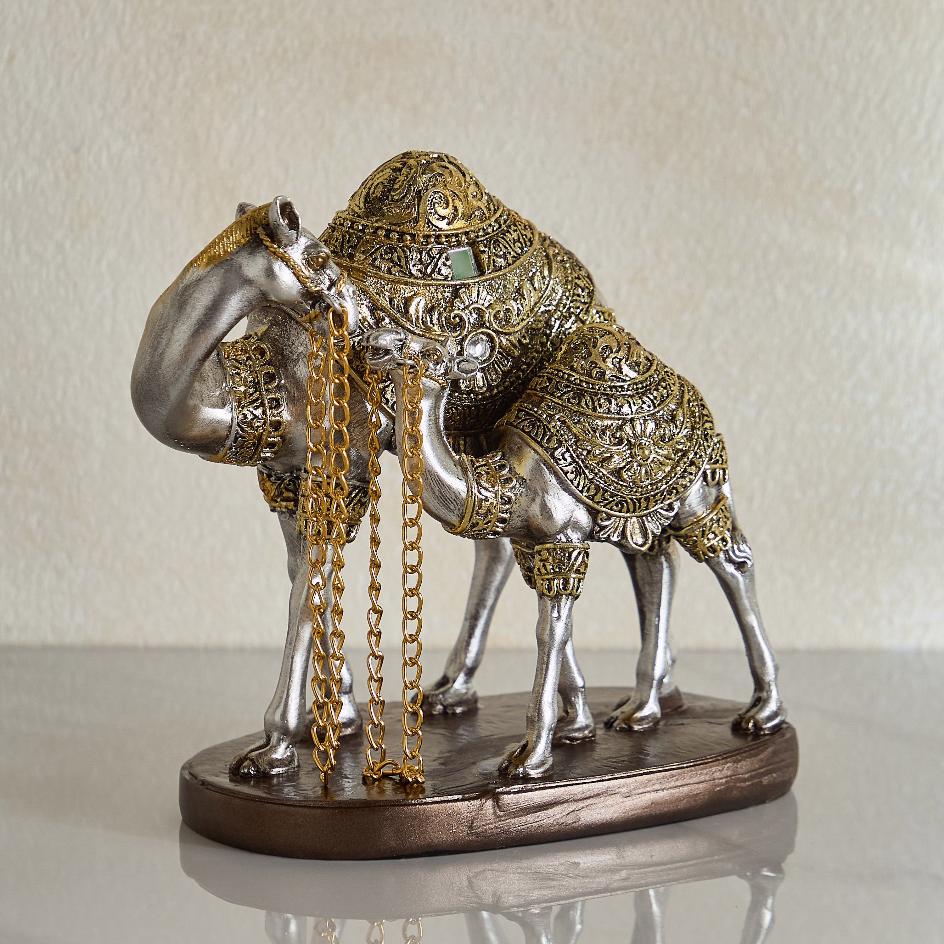 Wren Qusida Polyresin Camel with Calf Figurine - 18x11x11 cm-hbxhomeware-homedecor-figurinesandornaments-image-5