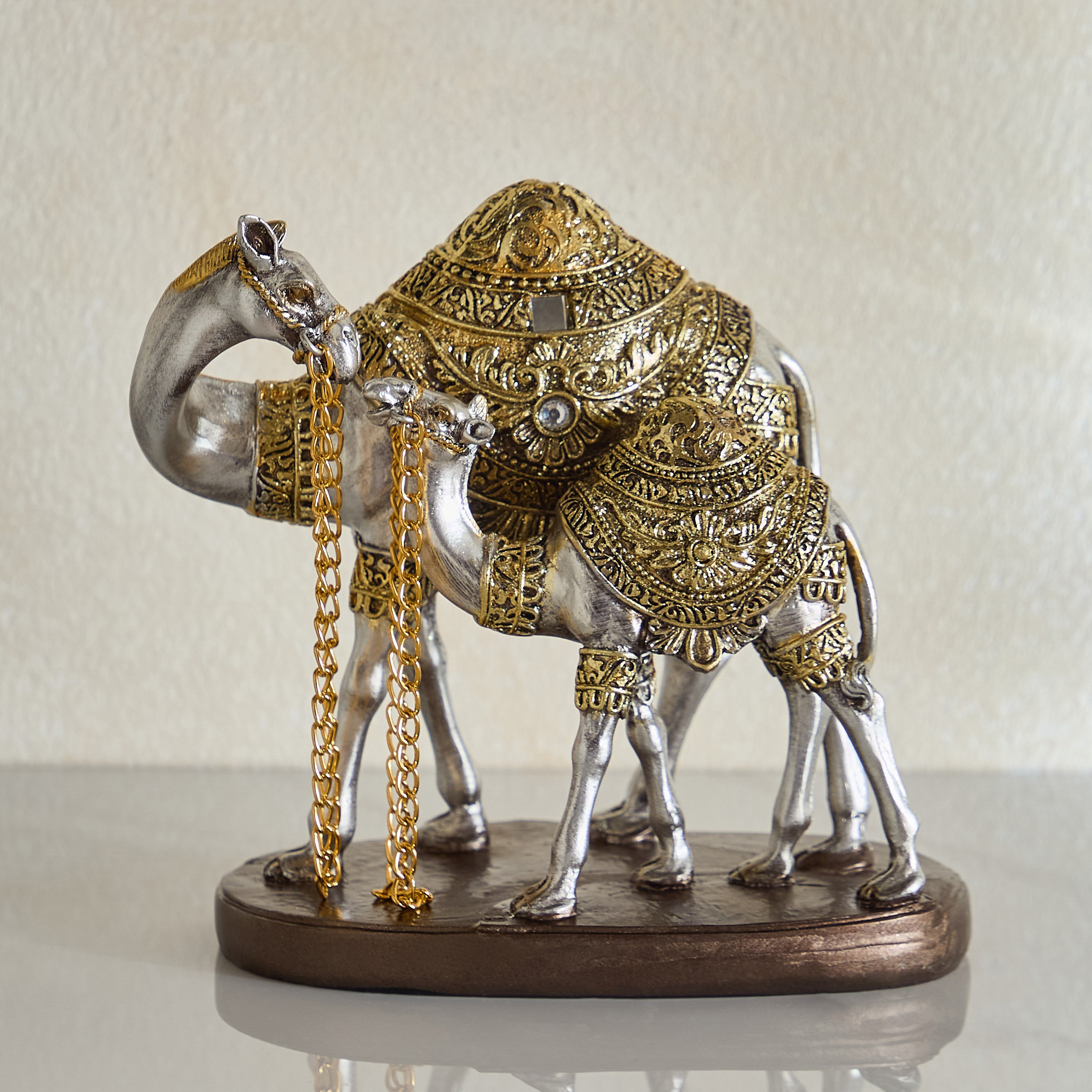 Wren Qusida Polyresin Camel with Calf Figurine - 18x11x11 cm-hbxhomeware-homedecor-figurinesandornaments-image-6