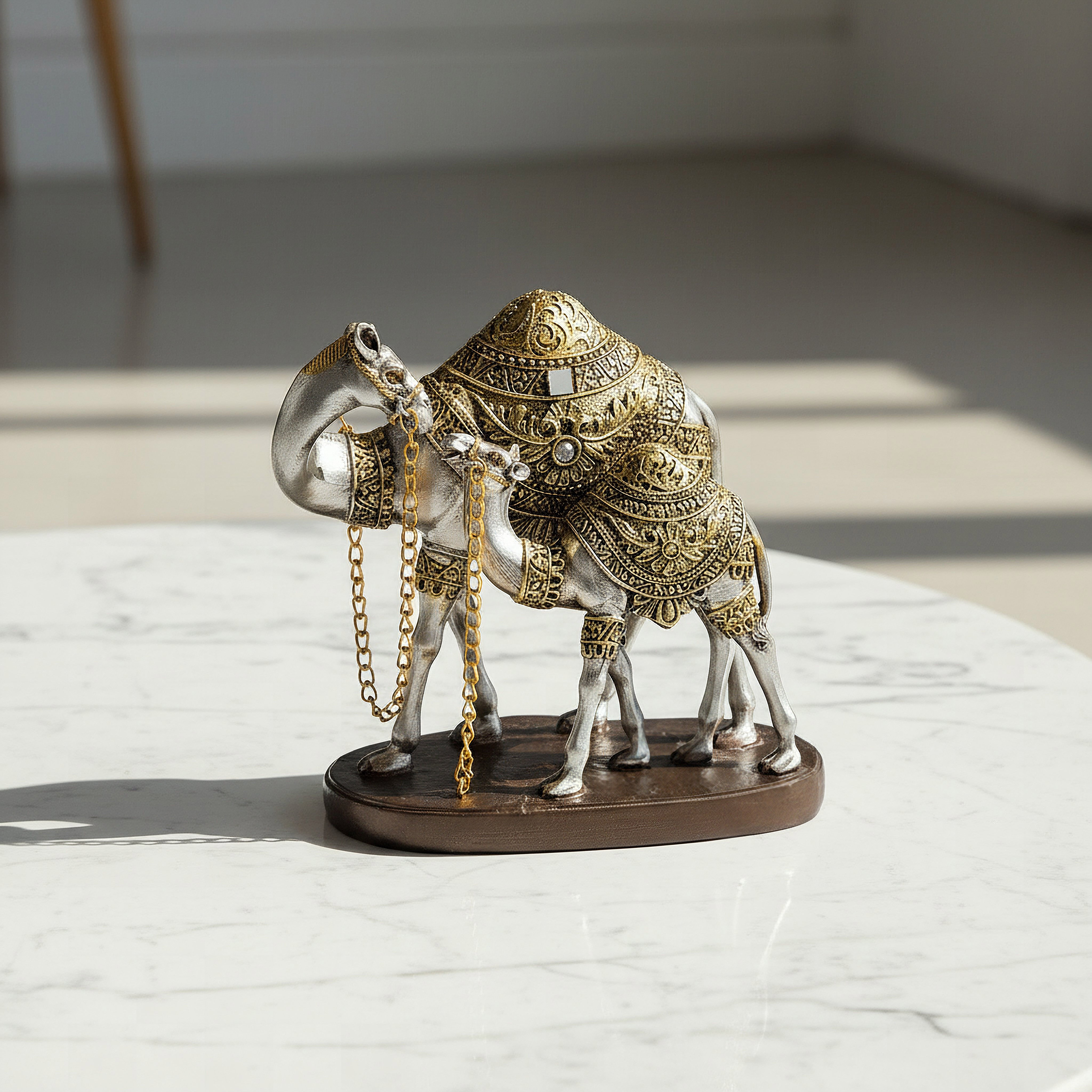 Wren Qusida Polyresin Camel with Calf Figurine - 18x11x11 cm-hbxhomeware-homedecor-figurinesandornaments-image-1