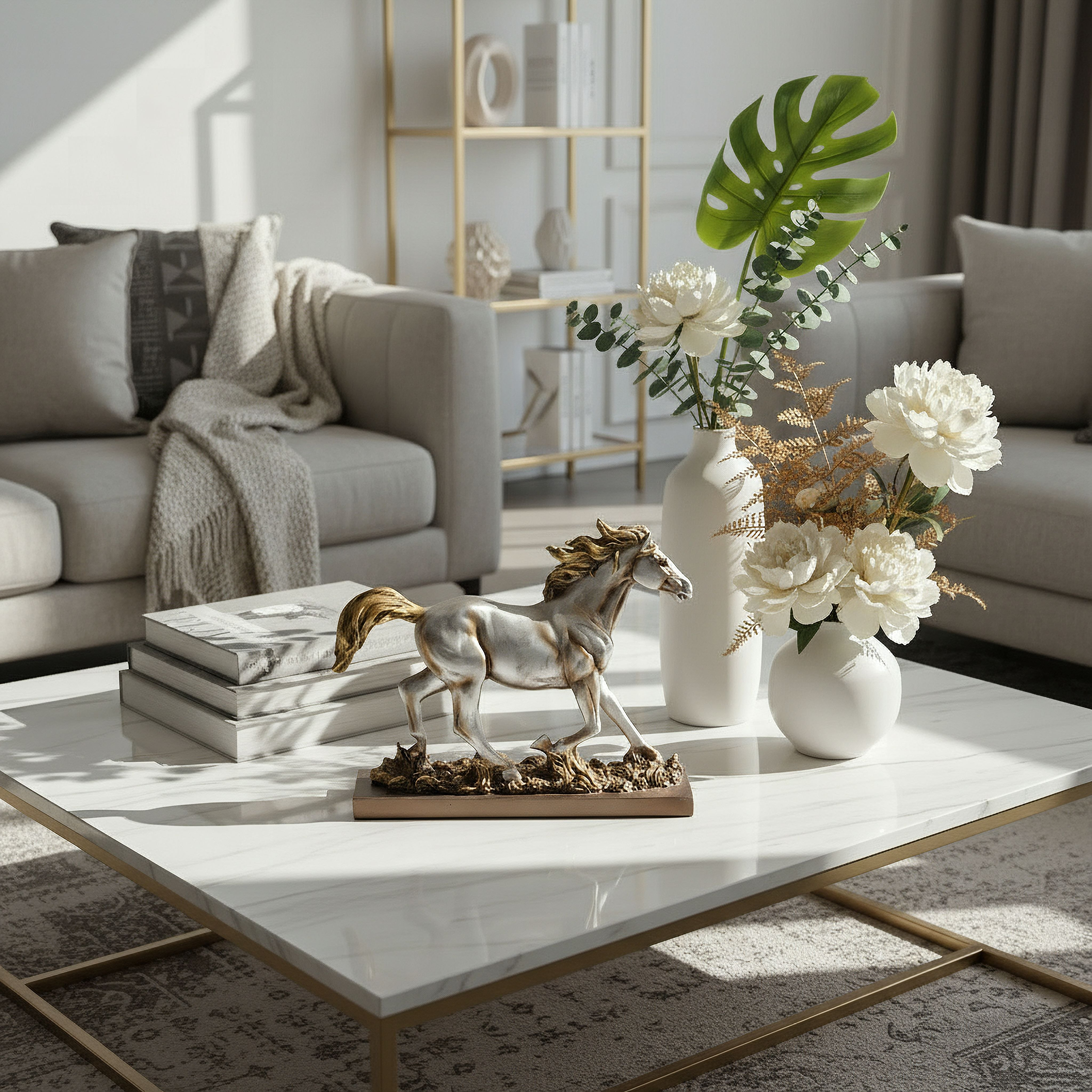 تمثال حصان واقف بوليريسين من رين قصيدة – 26.8×8×22.8 سم-hbxhomeware-homedecor-figurinesandornaments-image-4