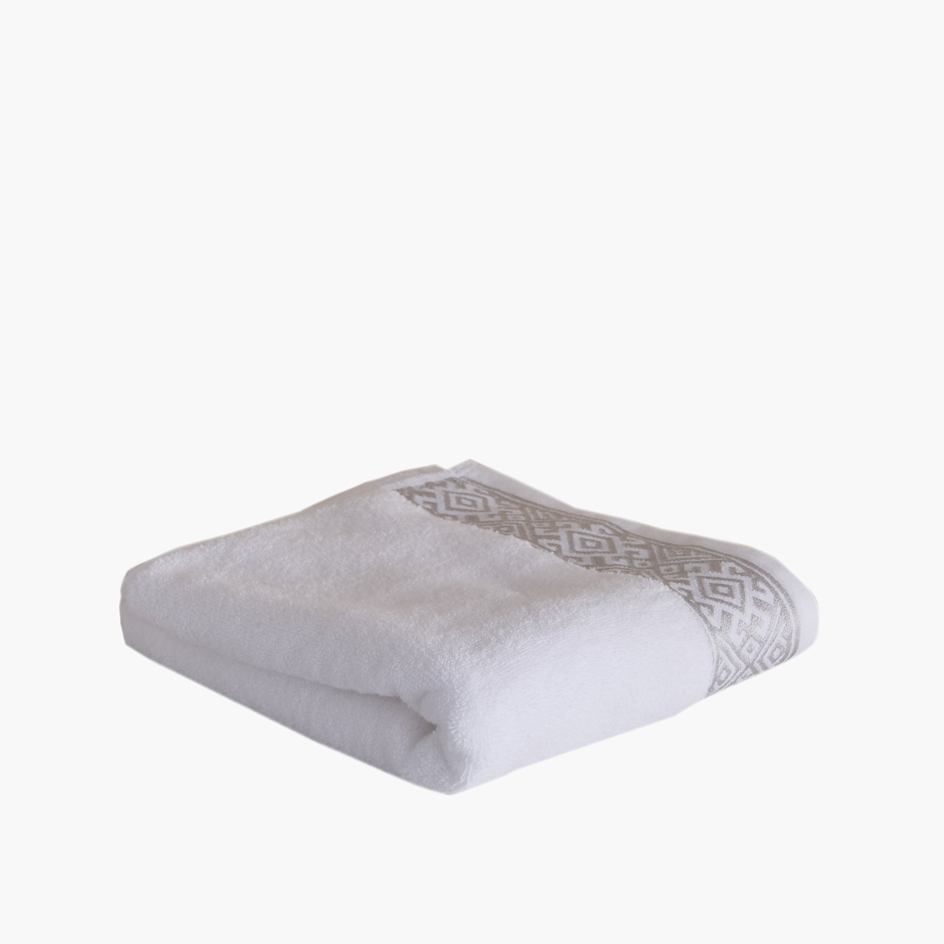 White Haven Geo Lux Cotton Zero Twist Hand Towel - 50x90 cm-hbxbathroom-bathroomtextiles-image-5