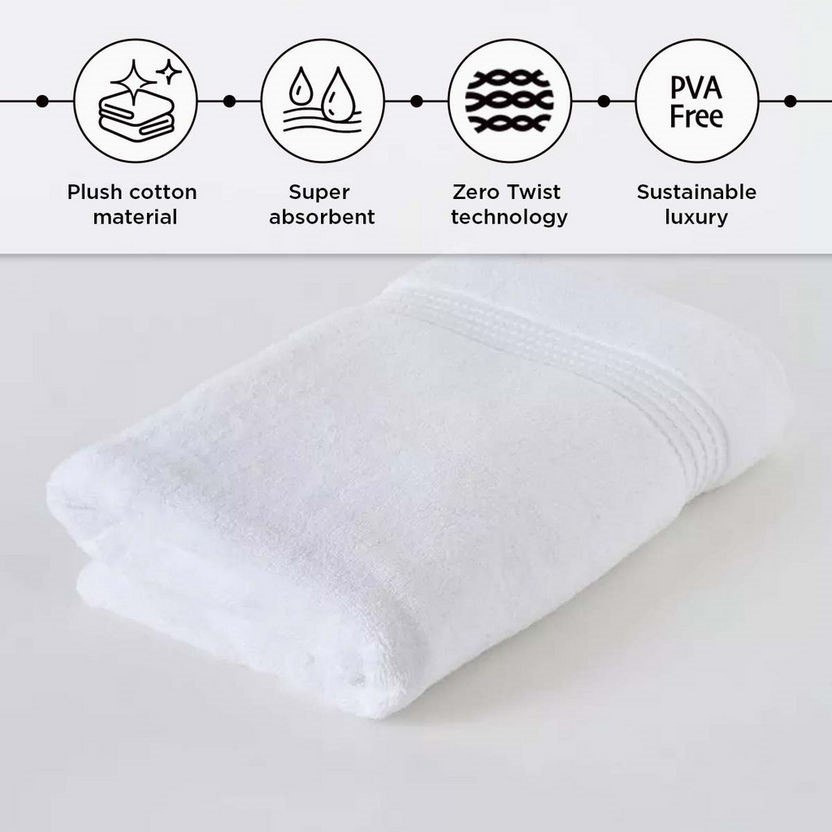 White Haven Geo Lux Cotton Zero Twist Hand Towel - 50x90 cm-hbxbathroom-bathroomtextiles-image-6