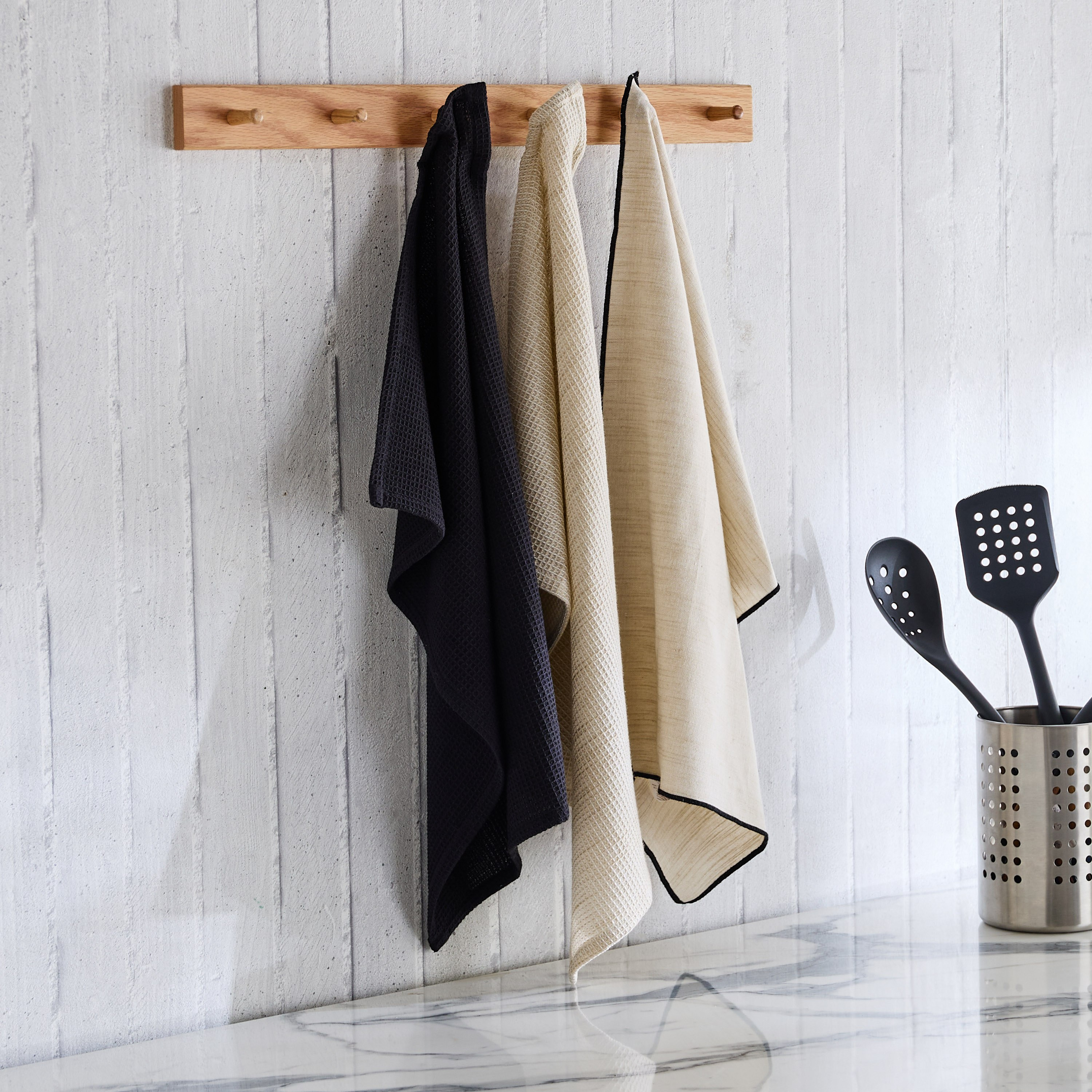 طقم مناشف مطبخ وافل 3 قطع هانا من هارلي - 40x60 سم-hbxhomeware-kitchenware-kitchenlinens-image-1