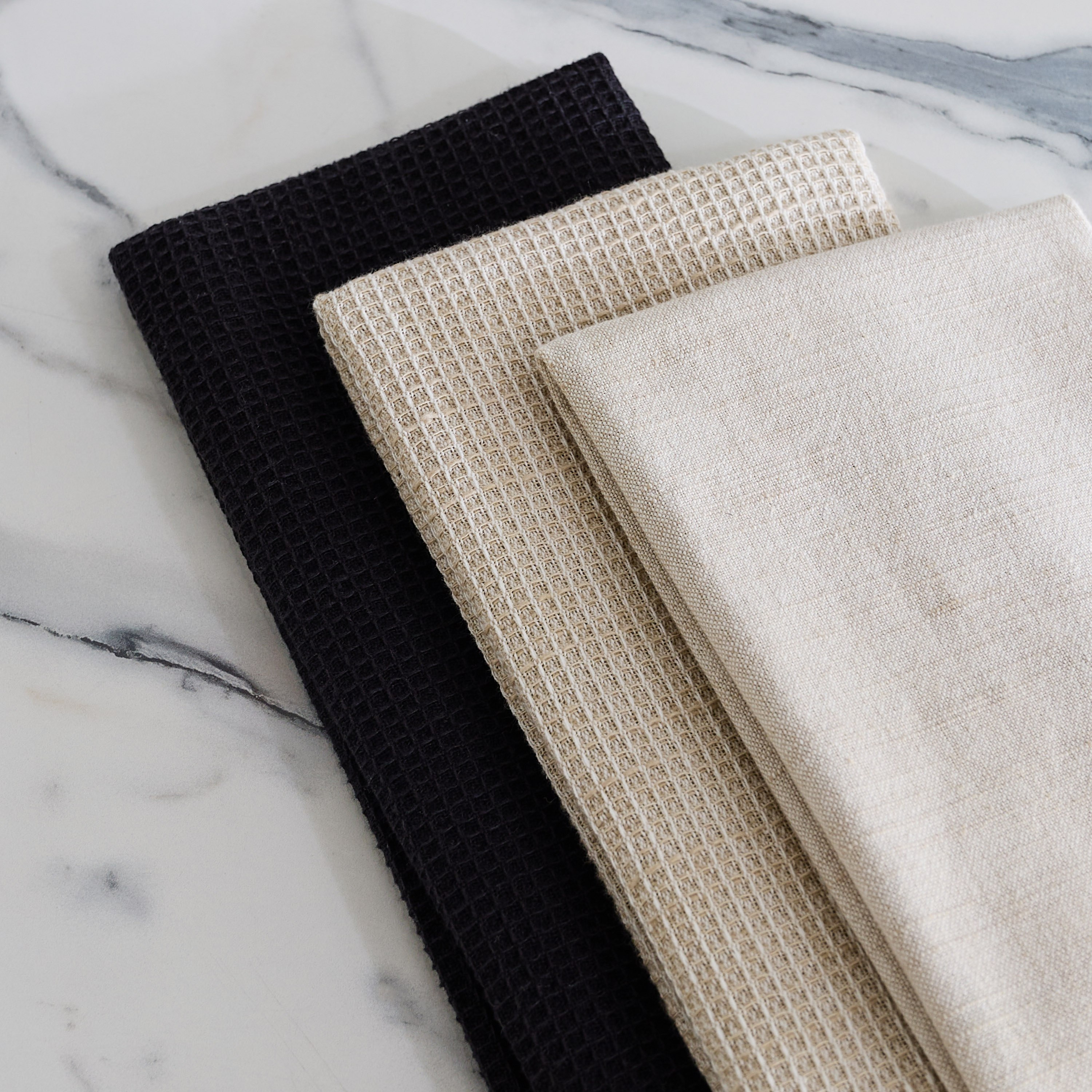 طقم مناشف مطبخ وافل 3 قطع هانا من هارلي - 40x60 سم-hbxhomeware-kitchenware-kitchenlinens-image-3