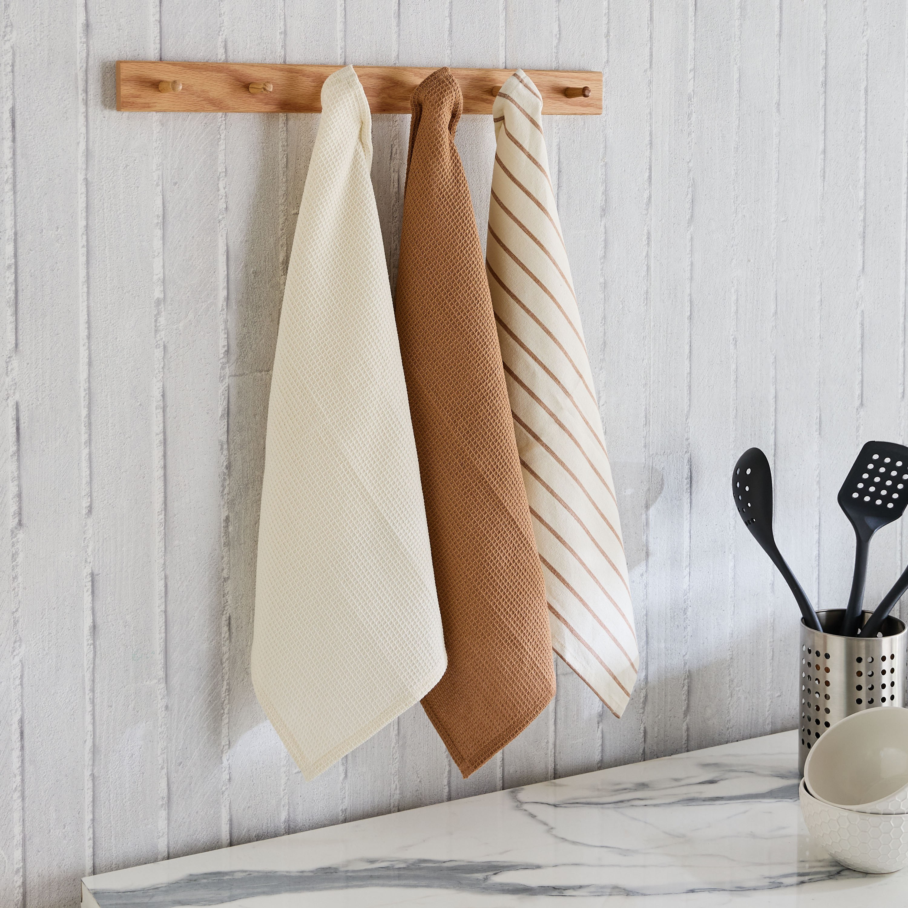 طقم مناشف مطبخ وافل 3 قطع بطبعات من بايتون - 40x60 سم-hbxhomeware-kitchenware-kitchenlinens-image-1