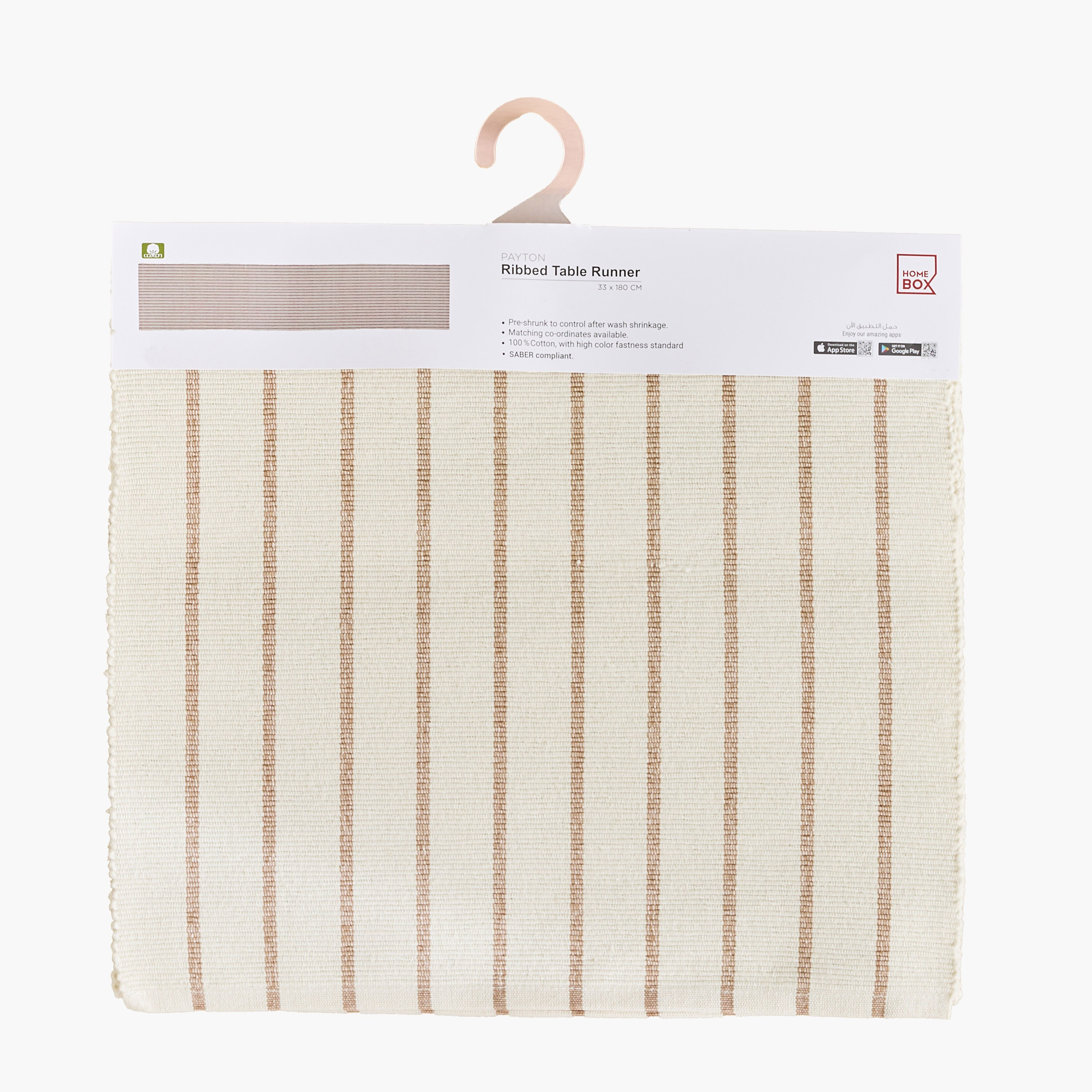 Payton Floral Printed Ribbed Table Runner - 33x180 cm-hbxdecorandfurnishings-homefurnishings-tablelinens-image-6
