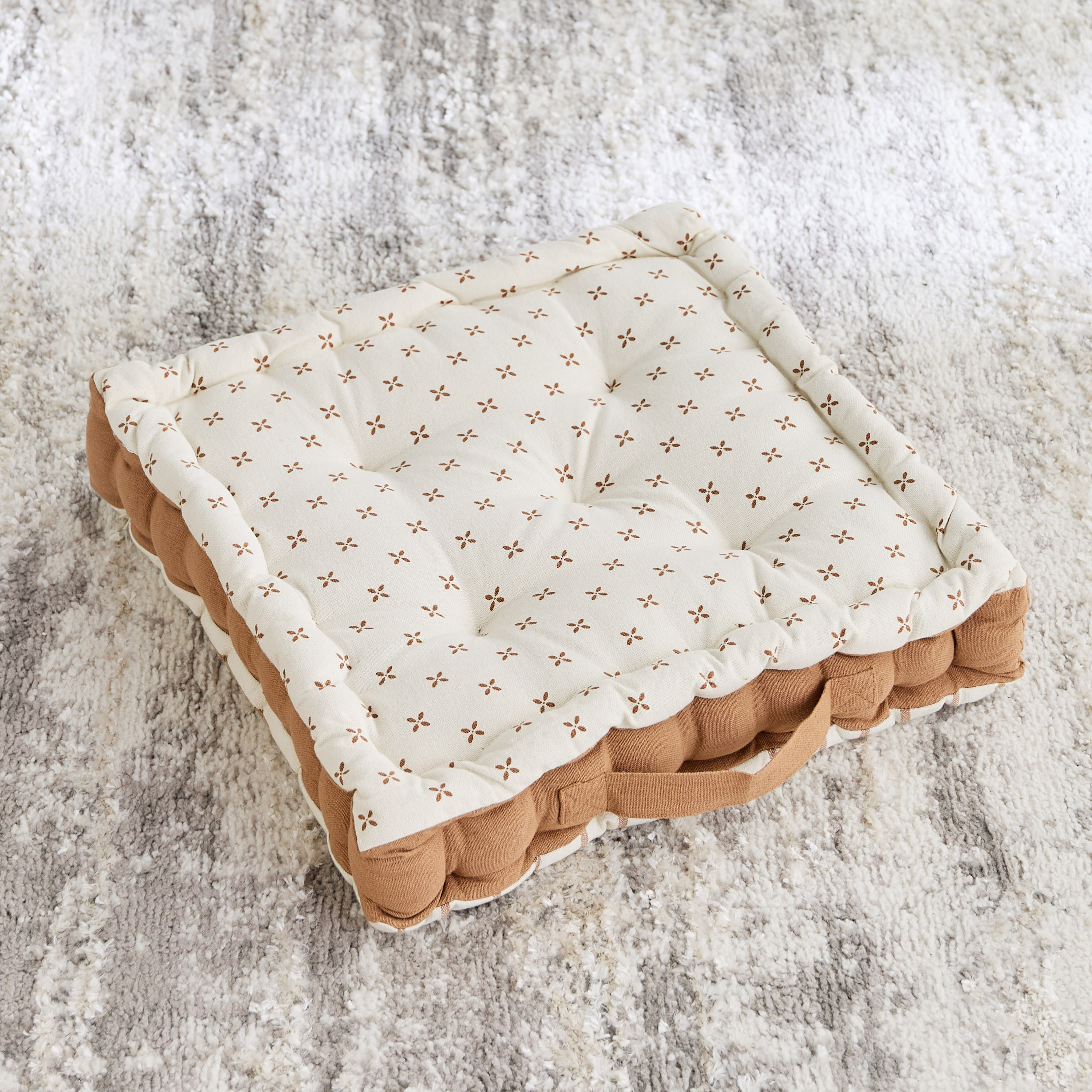 Payton Floral Print Floor Cushion - 40x40x9 cm-hbxhomeware-hbxlivingroom-image-2