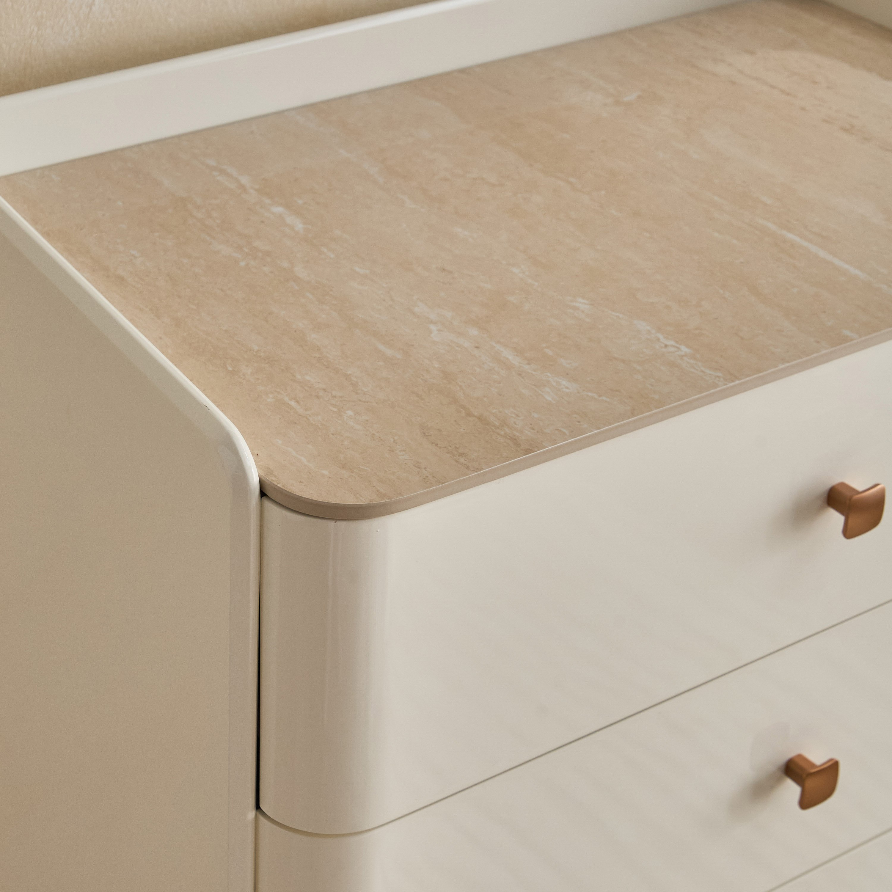 Umbria Chester High Gloss Sintered Stone Top Chest Of 5 Drawers-hbxfurniture-dressersandchests-chestofdrawers-image-3