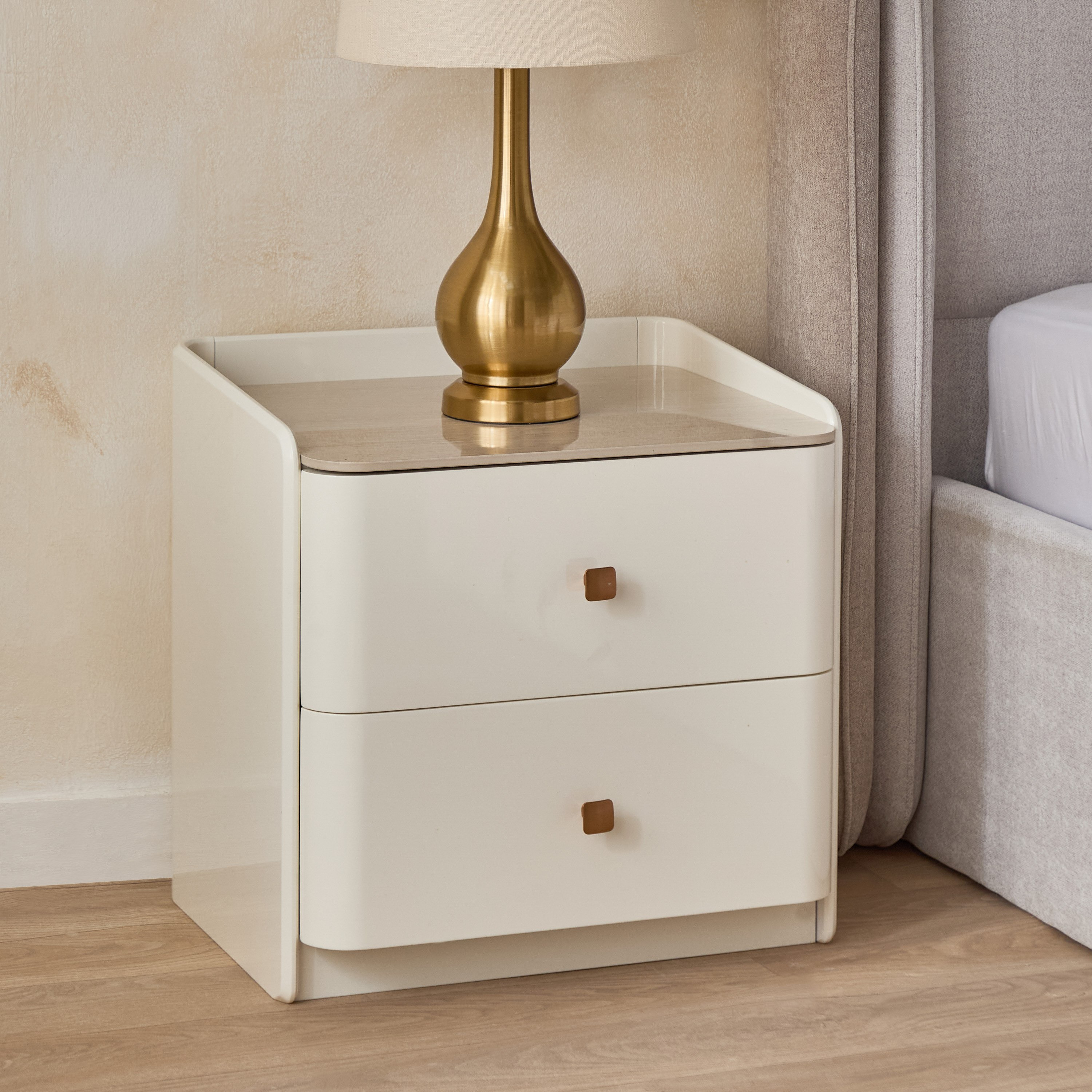 Umbria Upholstered Hydraulic Storage Sintered Stone 5-Piece King Bedroom Set - 180x200 cm-hbxbedroom-bedsandbedsets-bedroomsets-king-image-11
