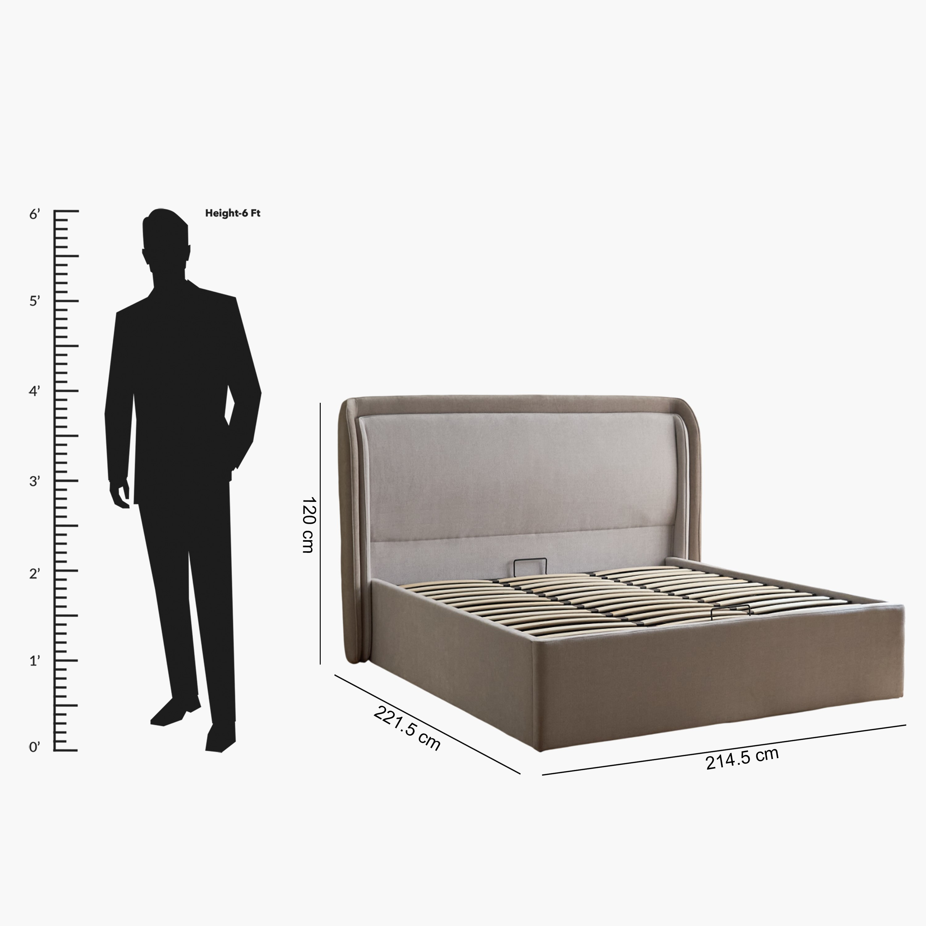 Umbria Upholstered Hydraulic Storage Sintered Stone 5-Piece King Bedroom Set - 180x200 cm-hbxbedroom-bedsandbedsets-bedroomsets-king-image-24