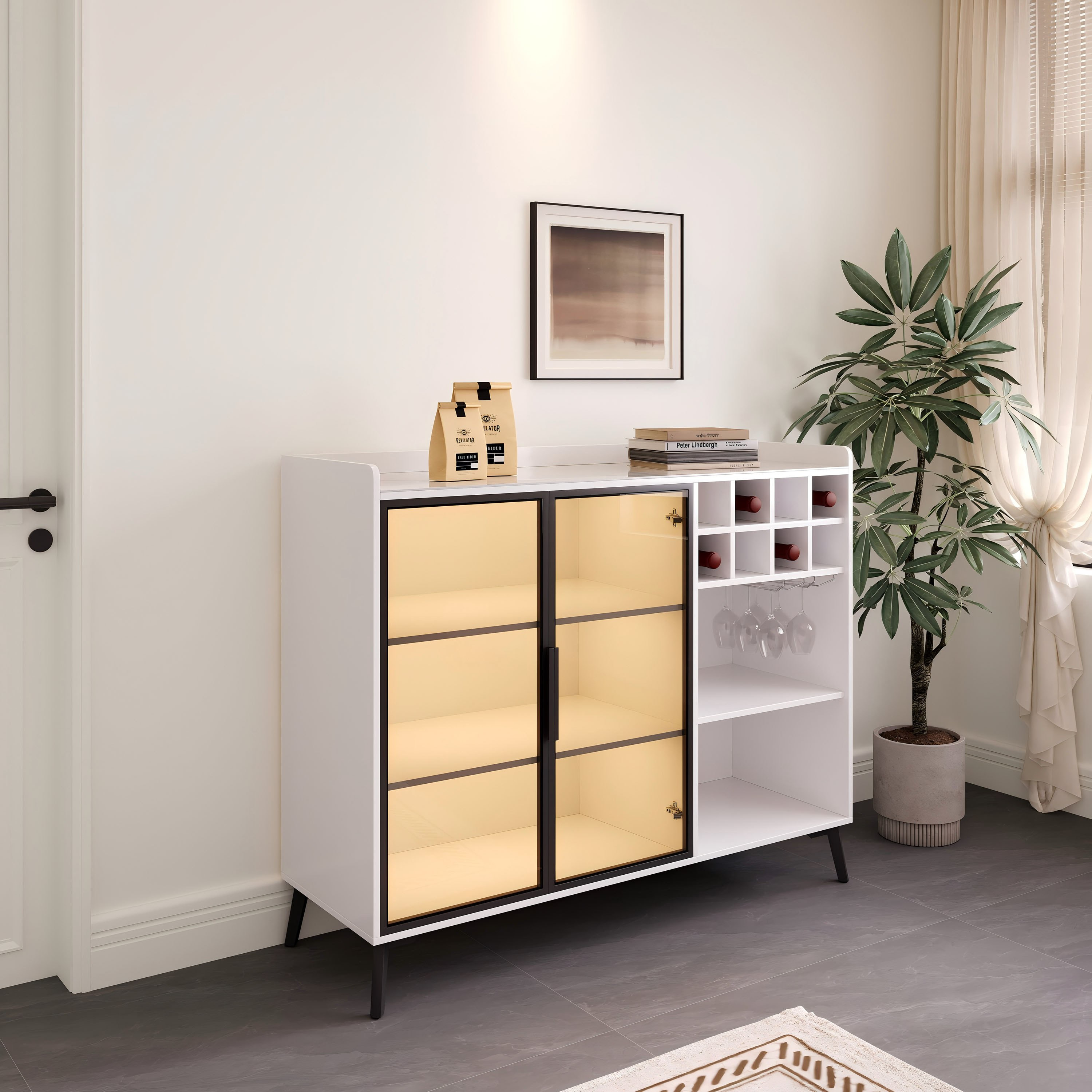 Marwell 2 Door Sintered Stone Top Bar Cabinet-hbxfurniture-diningroom-barcountersandbarstools-image-2