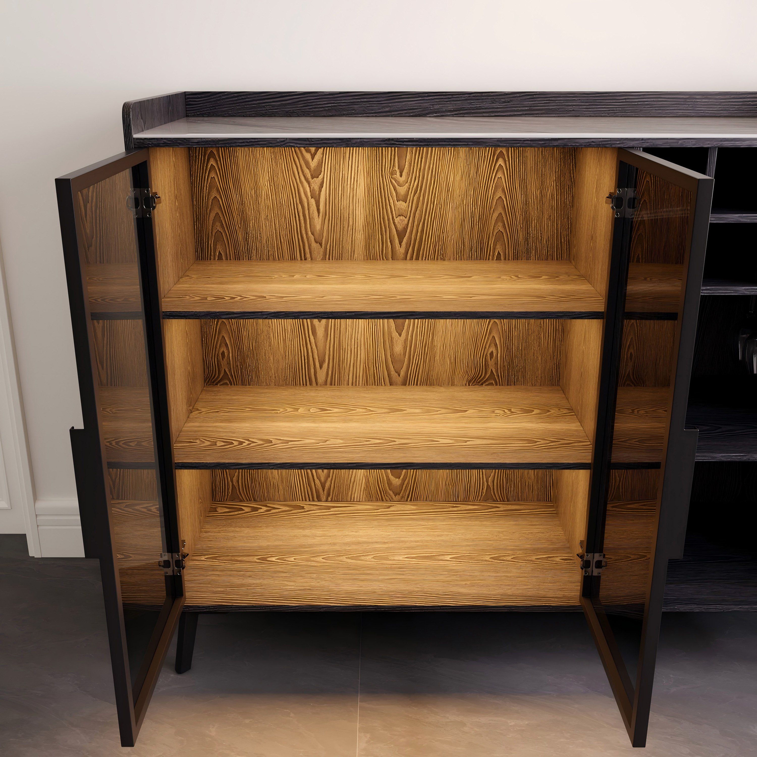 Marwell 2 Door Sintered Stone Top Bar Cabinet-hbxfurniture-diningroom-barcountersandbarstools-image-4