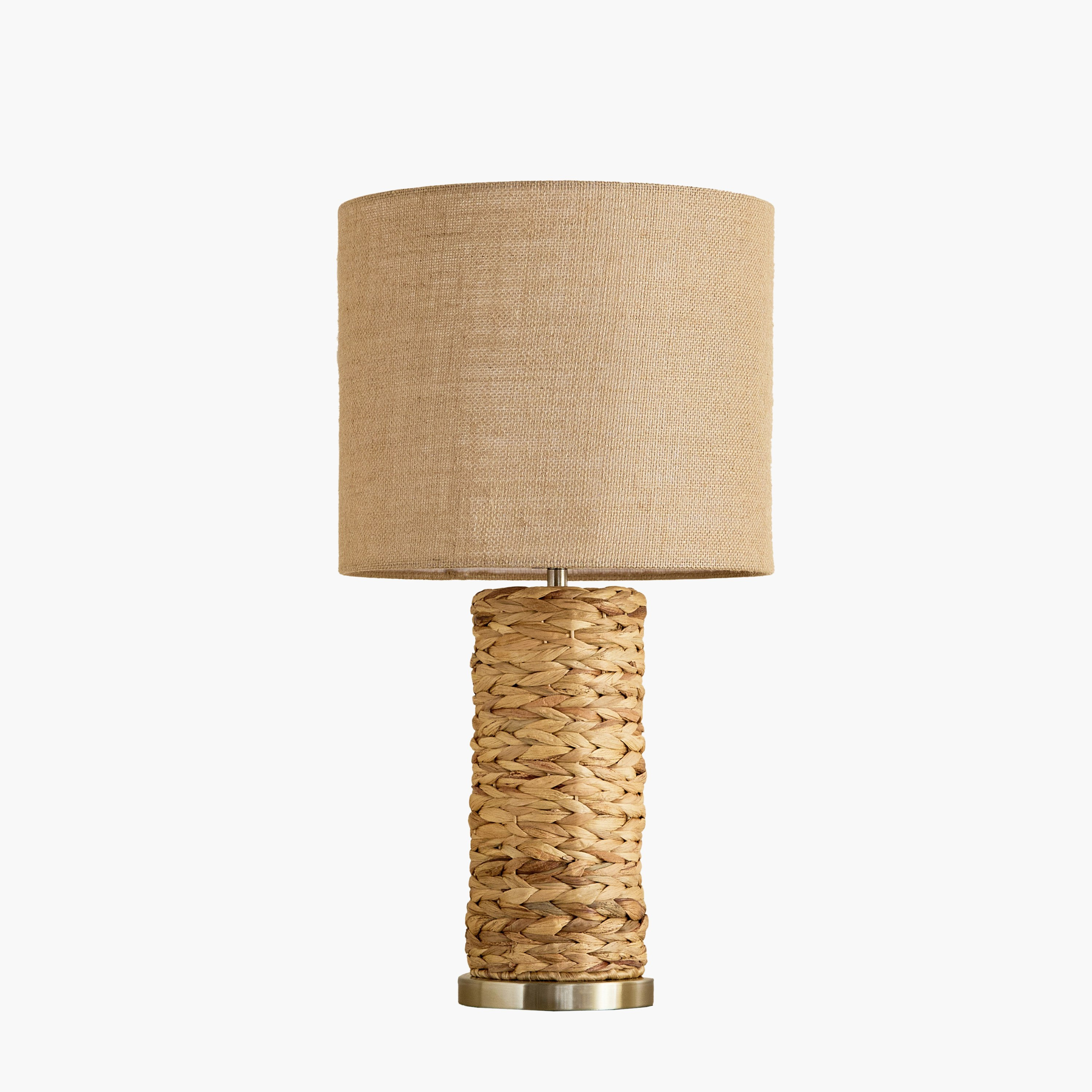 Naturel Seagrass Table Lamp with Linen Shade - 33x61 cm-hbxbedroom-lighting-tablelamps-image-10