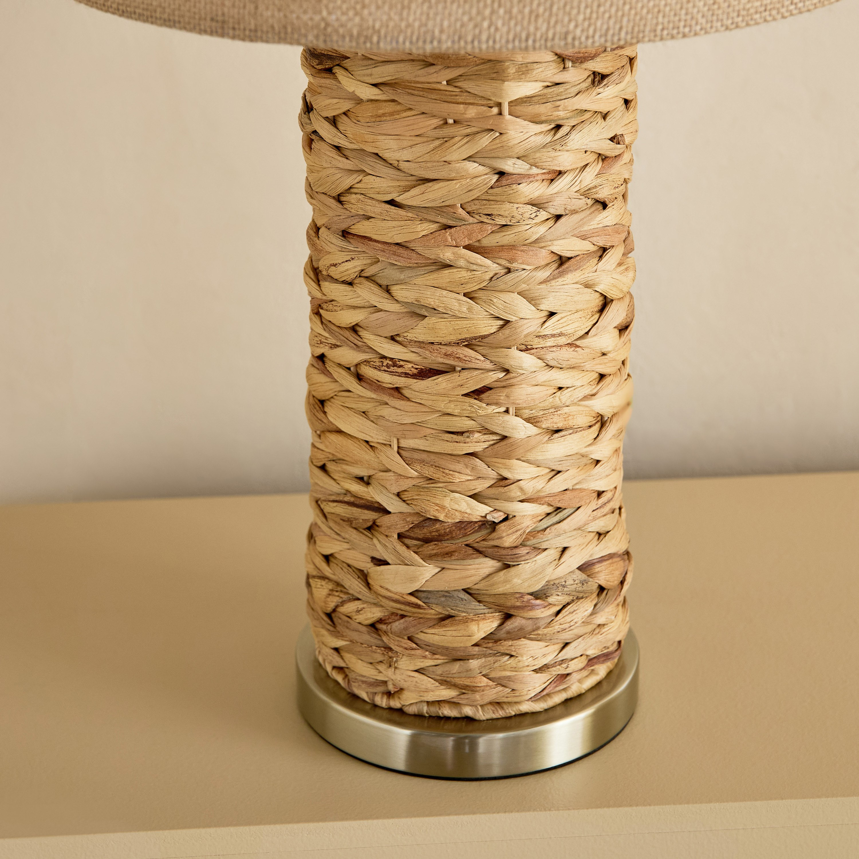 Naturel Seagrass Table Lamp with Linen Shade - 33x61 cm-hbxbedroom-lighting-tablelamps-image-8