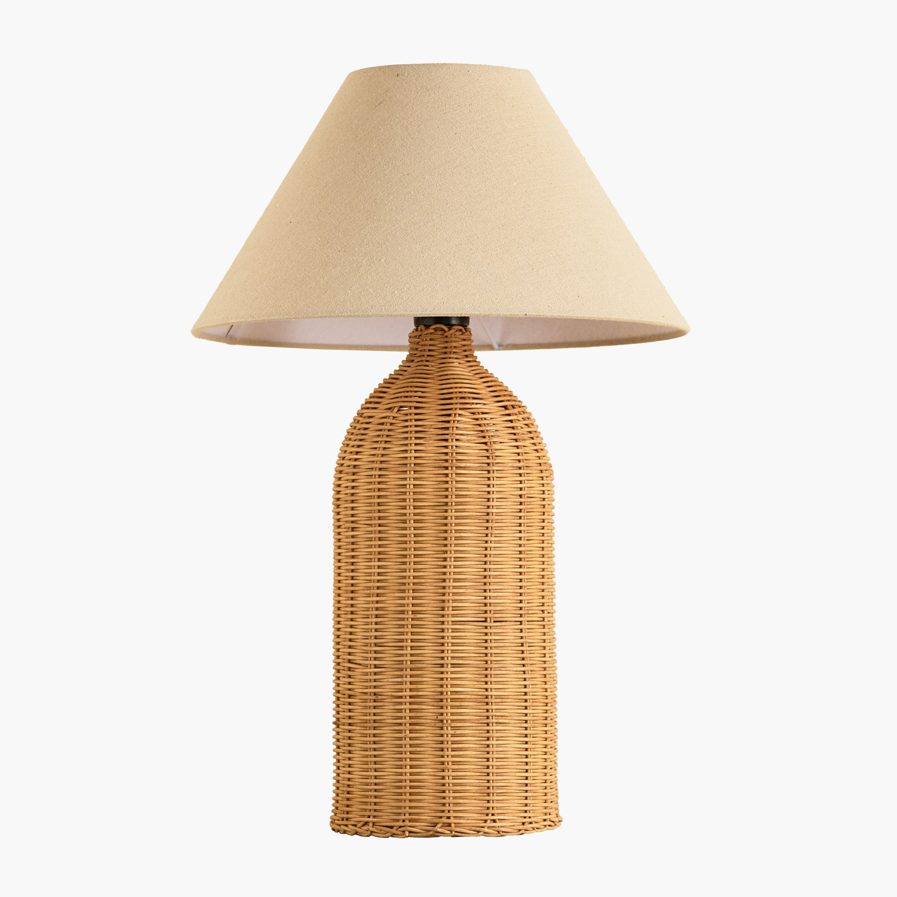 Naturel Metal Rattan Table Lamp with Fabric Linen Shade - 40x60 cm-hbxbedroom-lighting-tablelamps-image-6