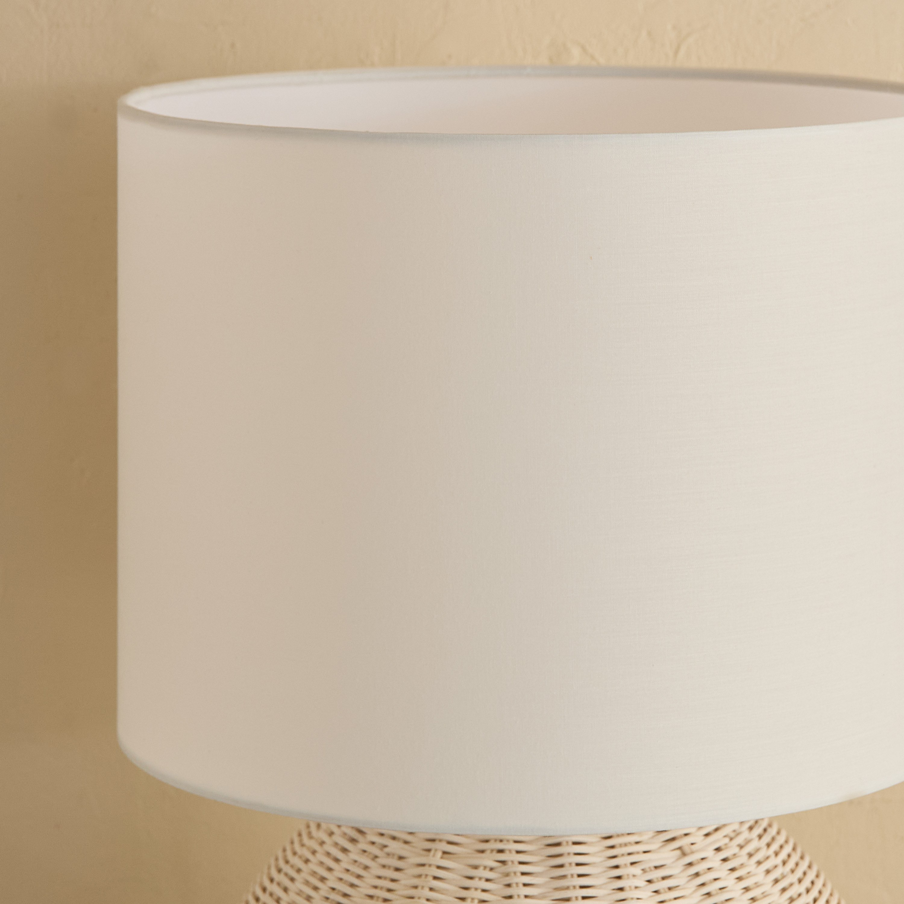 Naturel Rattan Table Lamp with Linen Shade - 36x58 cm-hbxbedroom-lighting-tablelamps-image-7