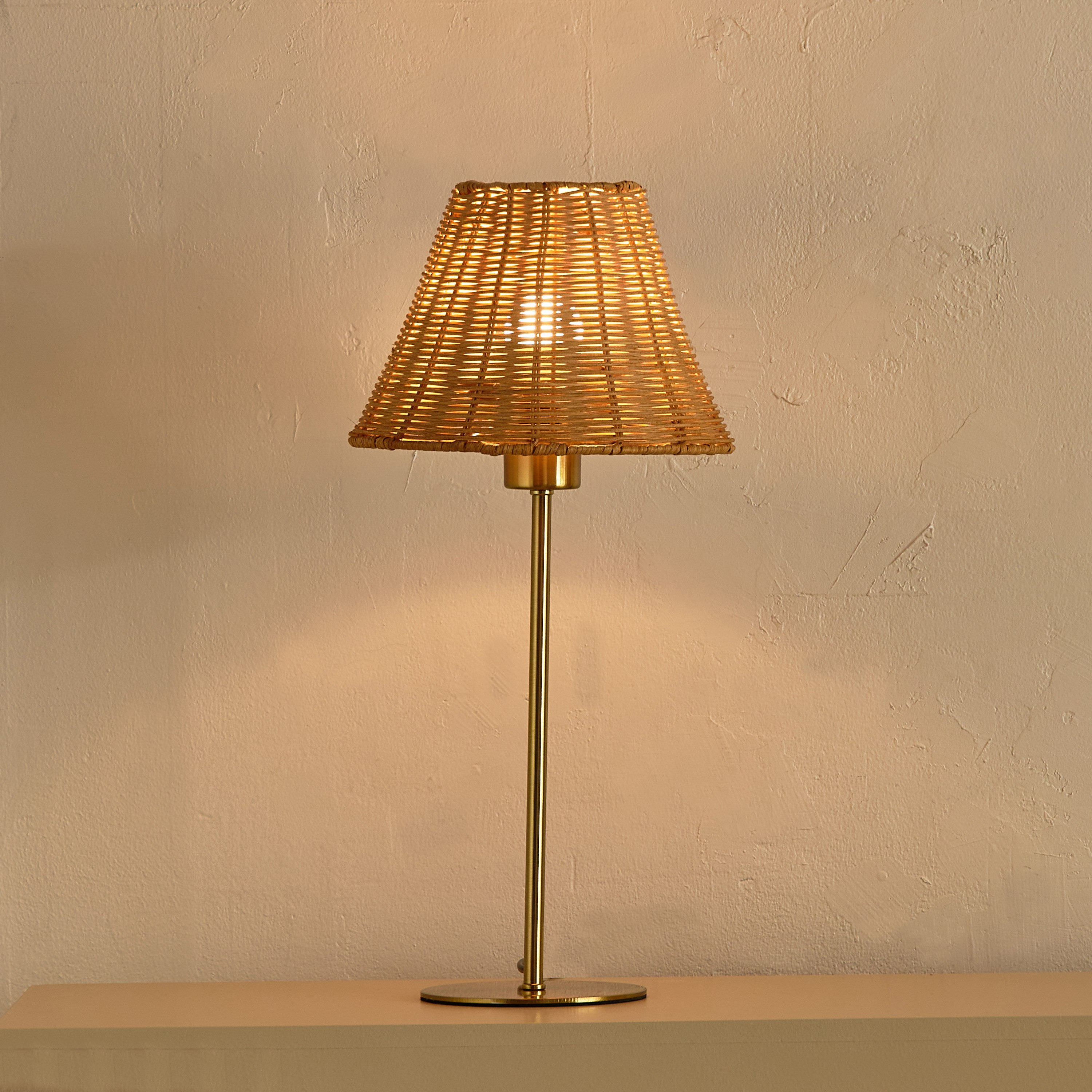 مصباح طاولة معدن وغطاء من الروطان من ناتشوريل - 22×47 سم-hbxbedroom-lighting-tablelamps-image-5