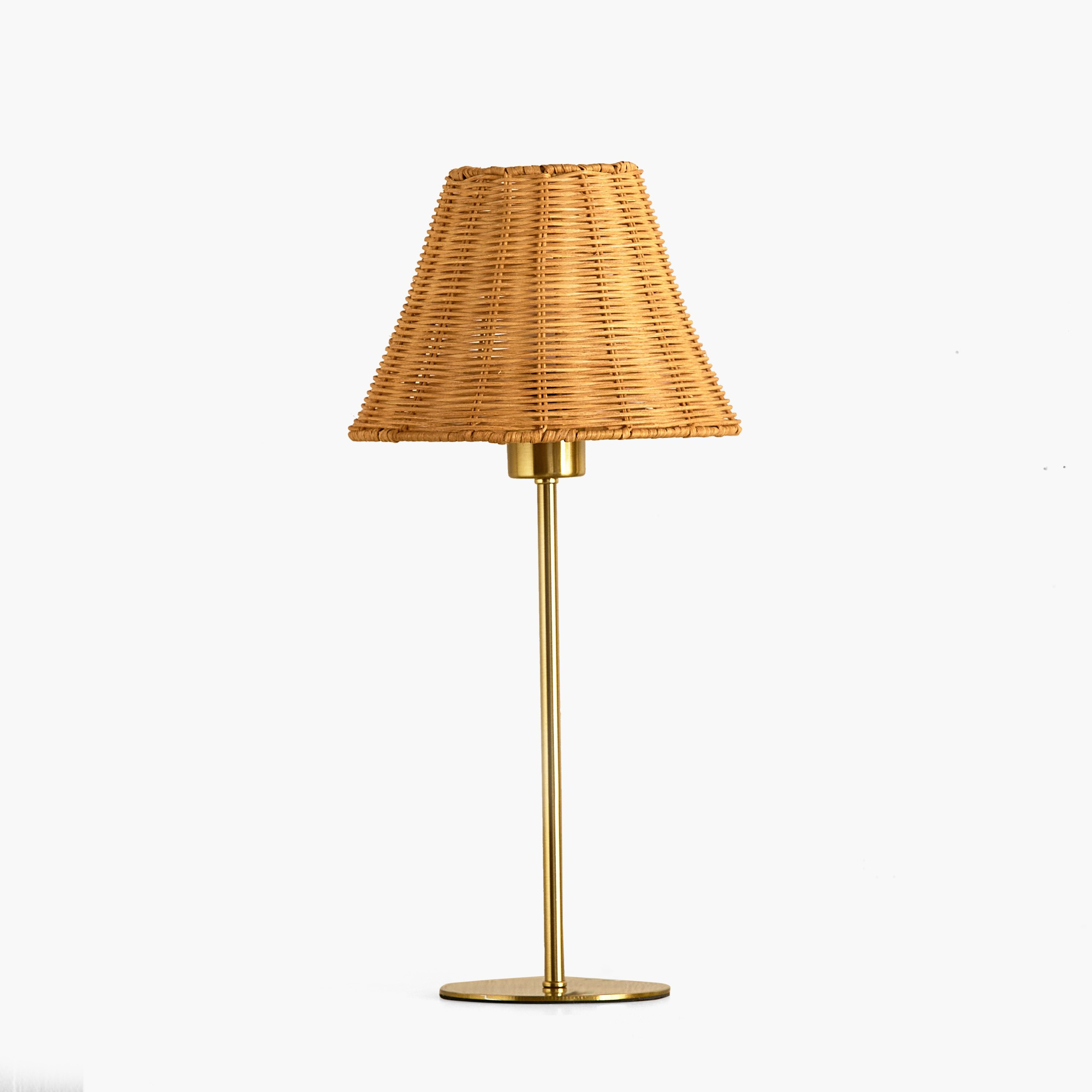 مصباح طاولة معدن وغطاء من الروطان من ناتشوريل - 22×47 سم-hbxbedroom-lighting-tablelamps-image-9