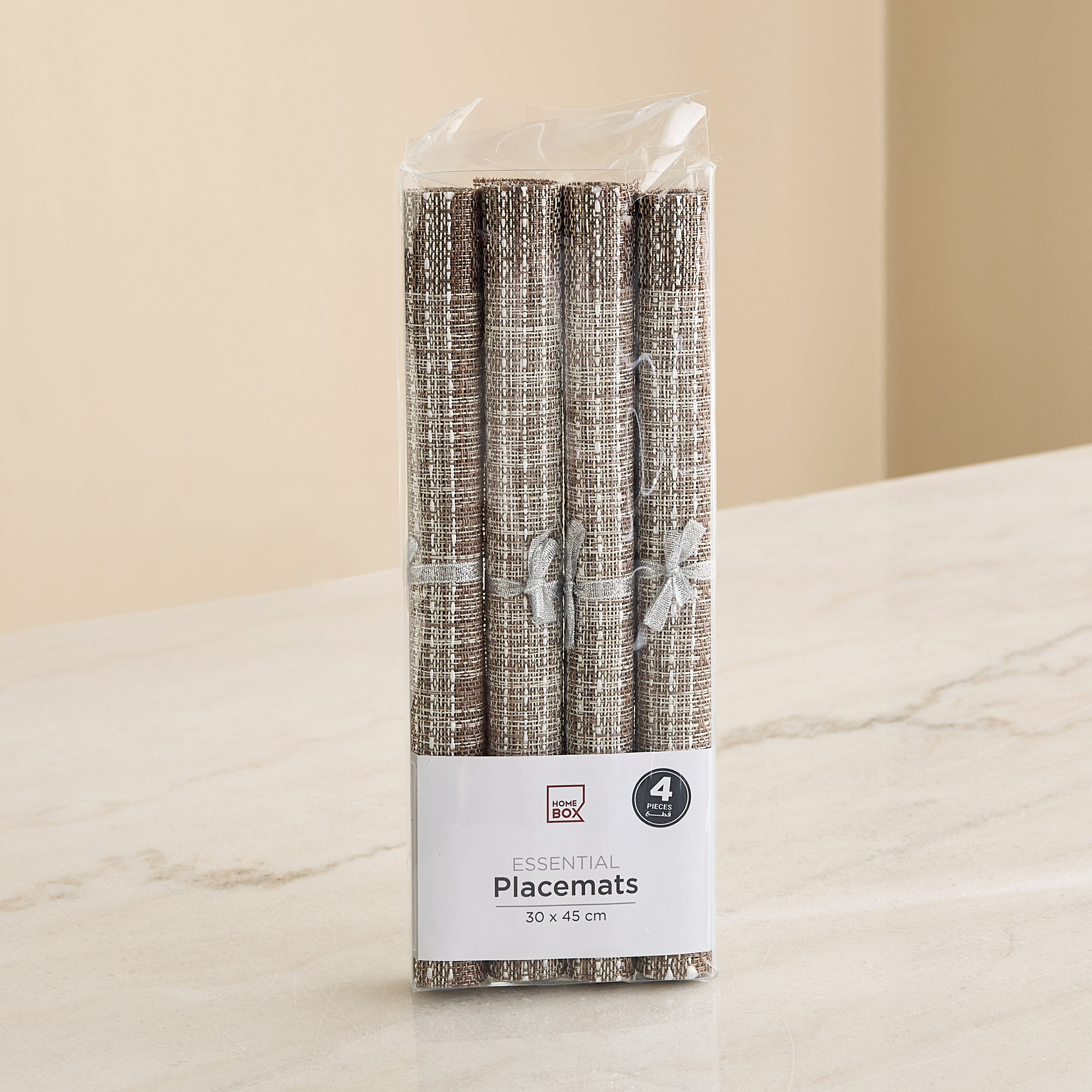 Essential Slub 4-Piece Placemat Set - 30x45 cm-hbxdecorandfurnishings-homefurnishings-tablelinens-image-9