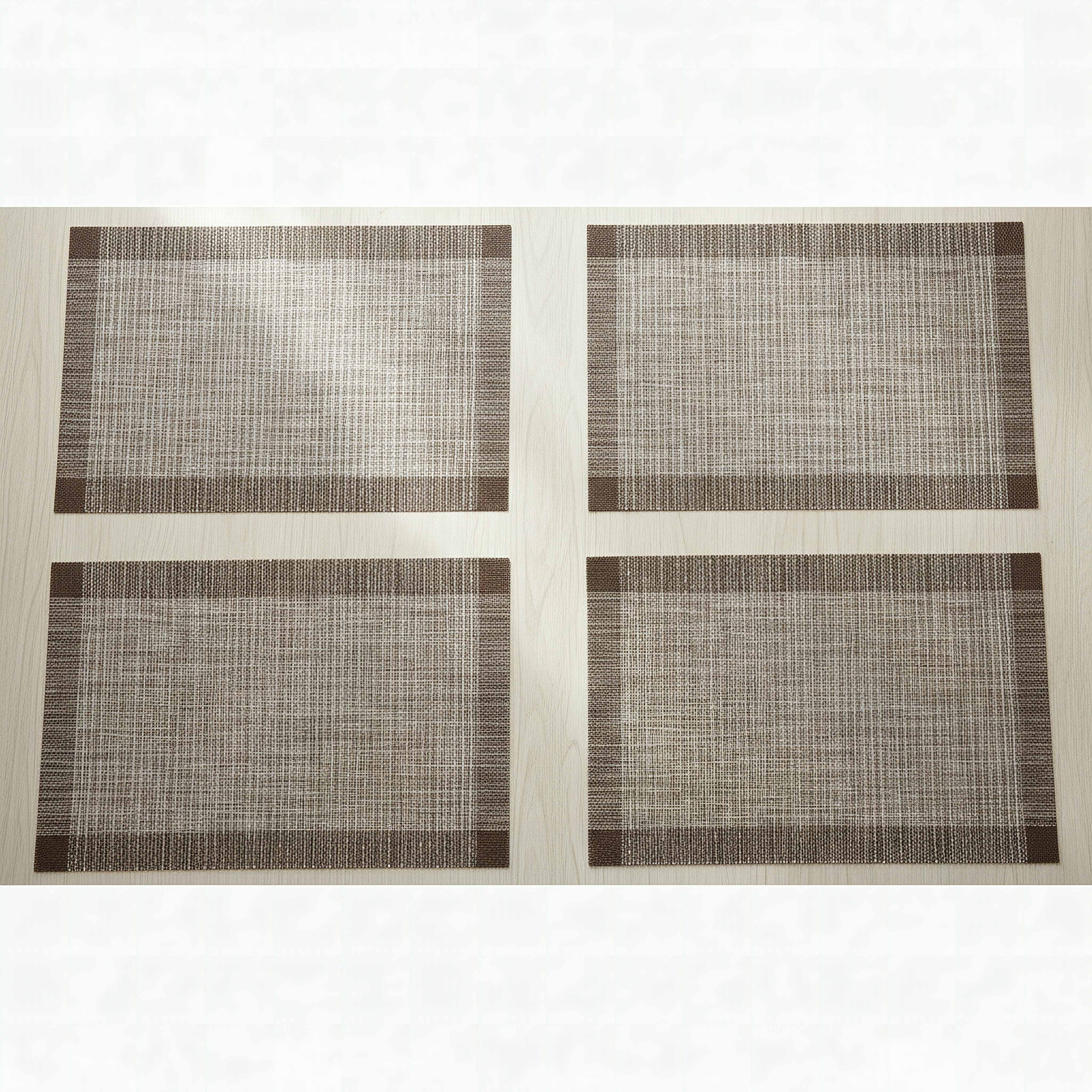 Essential Slub 4-Piece Placemat Set - 30x45 cm-hbxdecorandfurnishings-homefurnishings-tablelinens-image-1