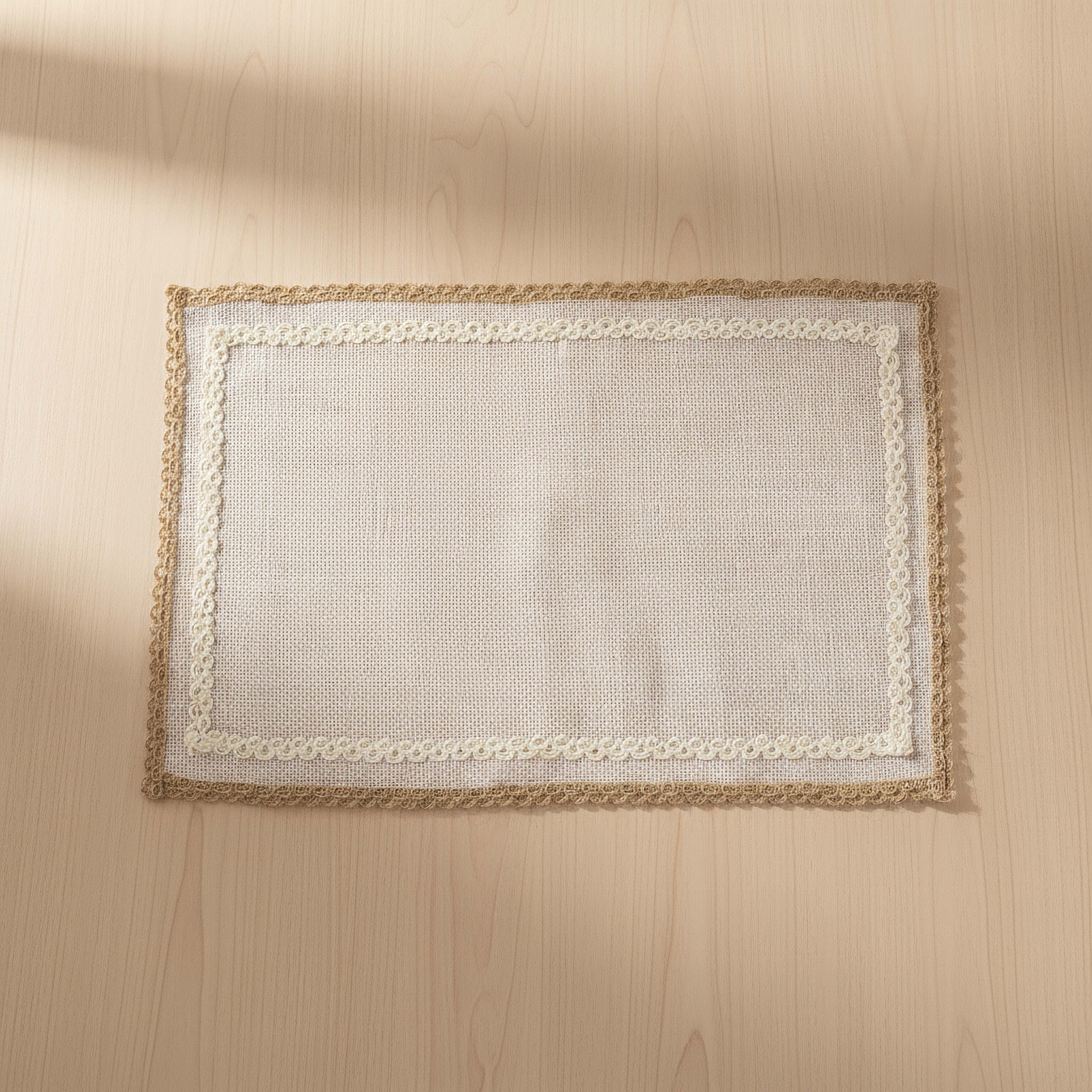 Terra Lace Jute Placemat - 30x45 cm-hbxdecorandfurnishings-homefurnishings-tablelinens-image-1