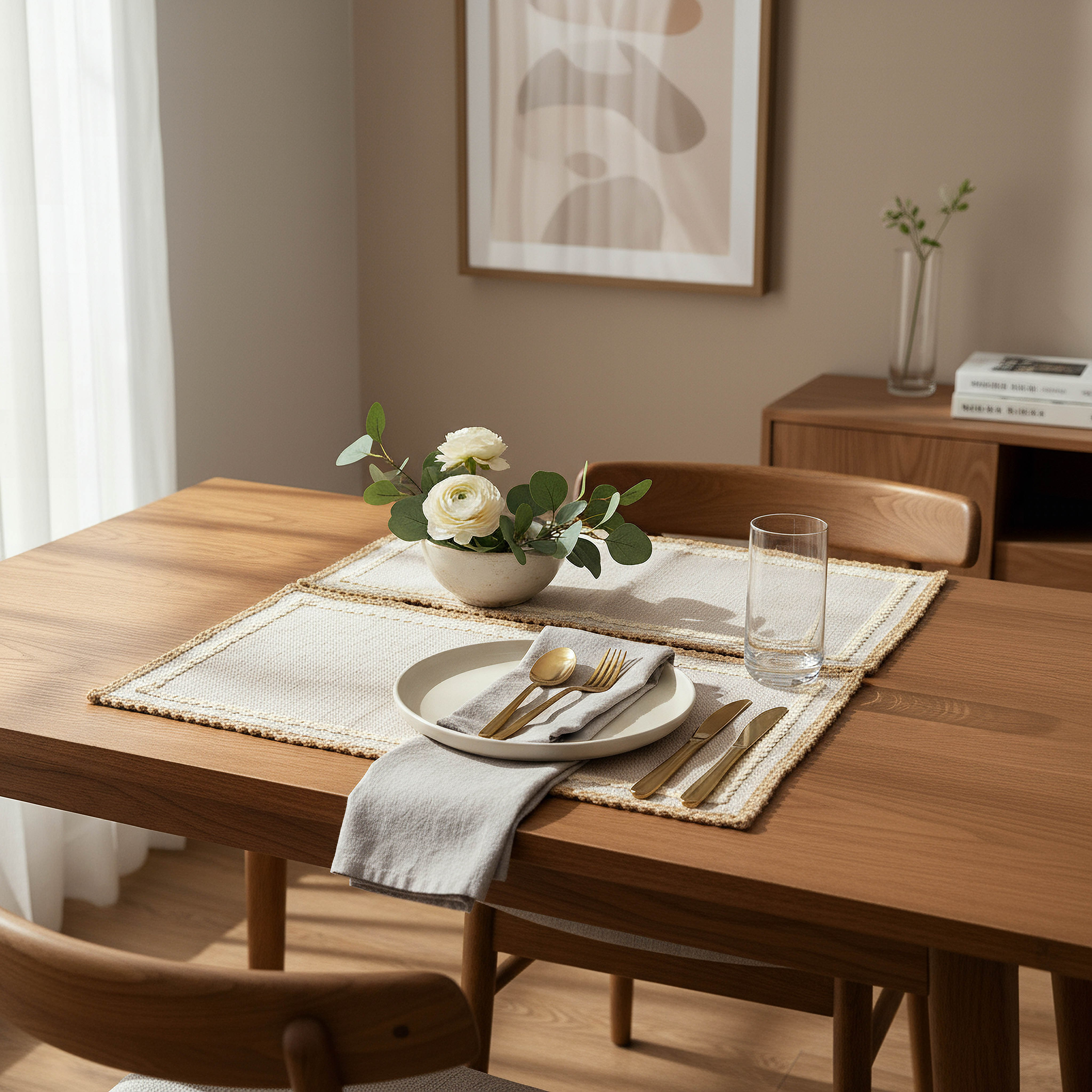 Terra Lace Jute Placemat - 30x45 cm-hbxdecorandfurnishings-homefurnishings-tablelinens-image-3