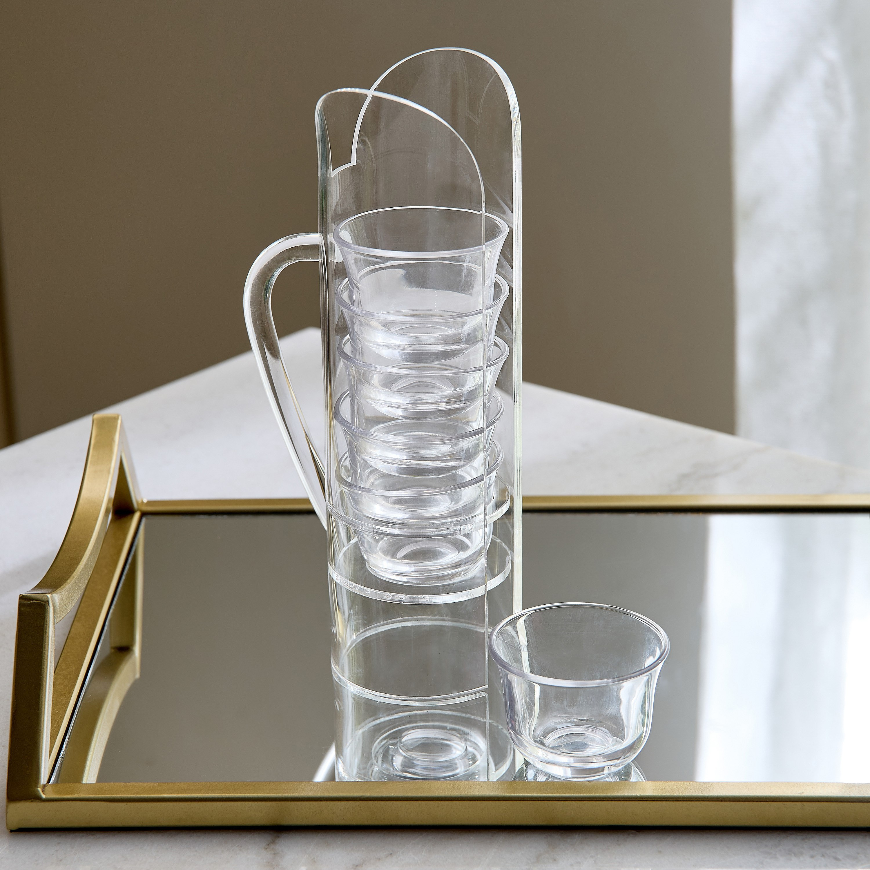 طقم فناجين قهوة عربية 6 قطع مع حامل أكريليك من أرابيا - 60 مل-hbxhomeware-hbxkitchen-image-2