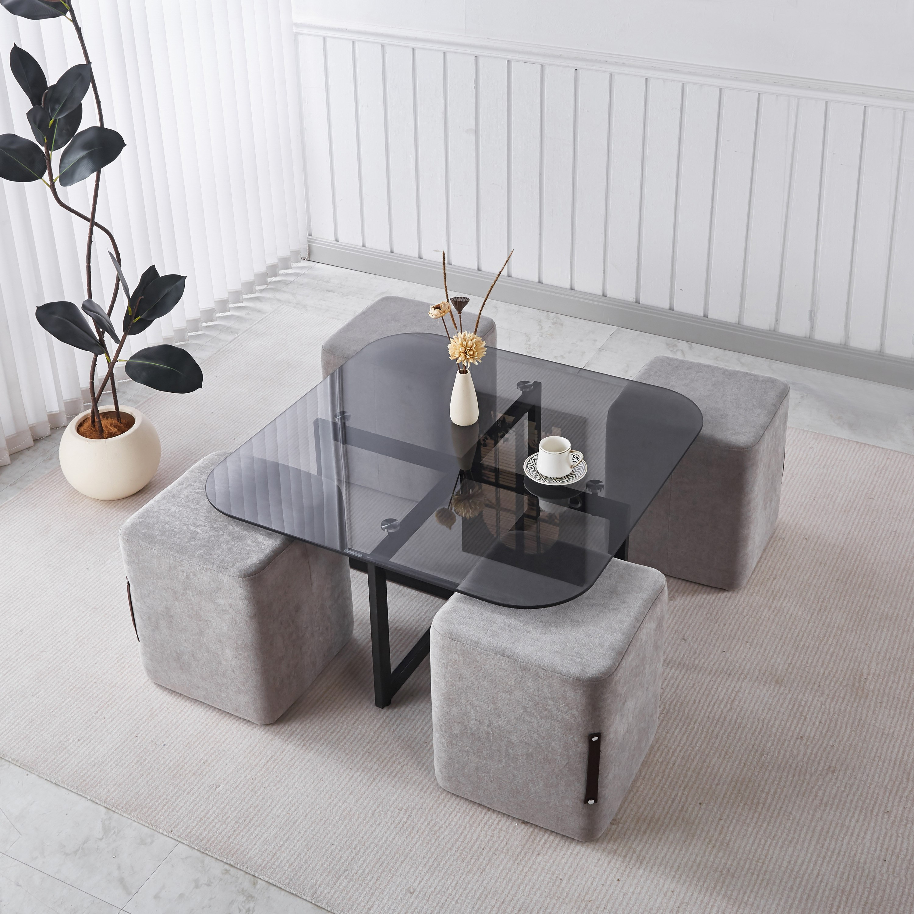 Movo-Catalina Glass Top Coffee Table with 4 Stools-PROMO_HB_UAE_HBX10_250526-image-3
