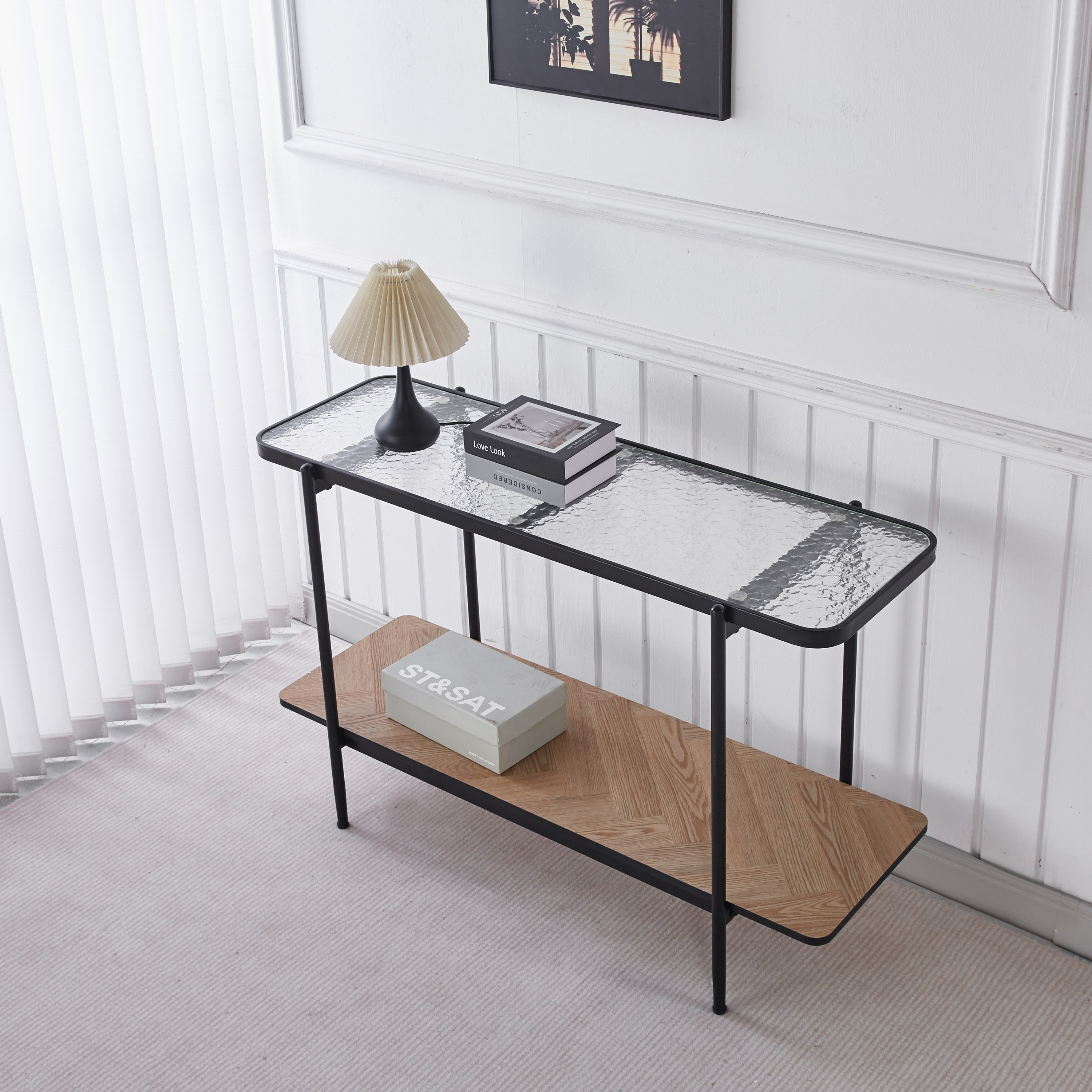 طاولة كونسول بسطح زجاجي مع رف تخزين من بالدوين-hbxfurniture-tablesandstands-consoletables-image-5