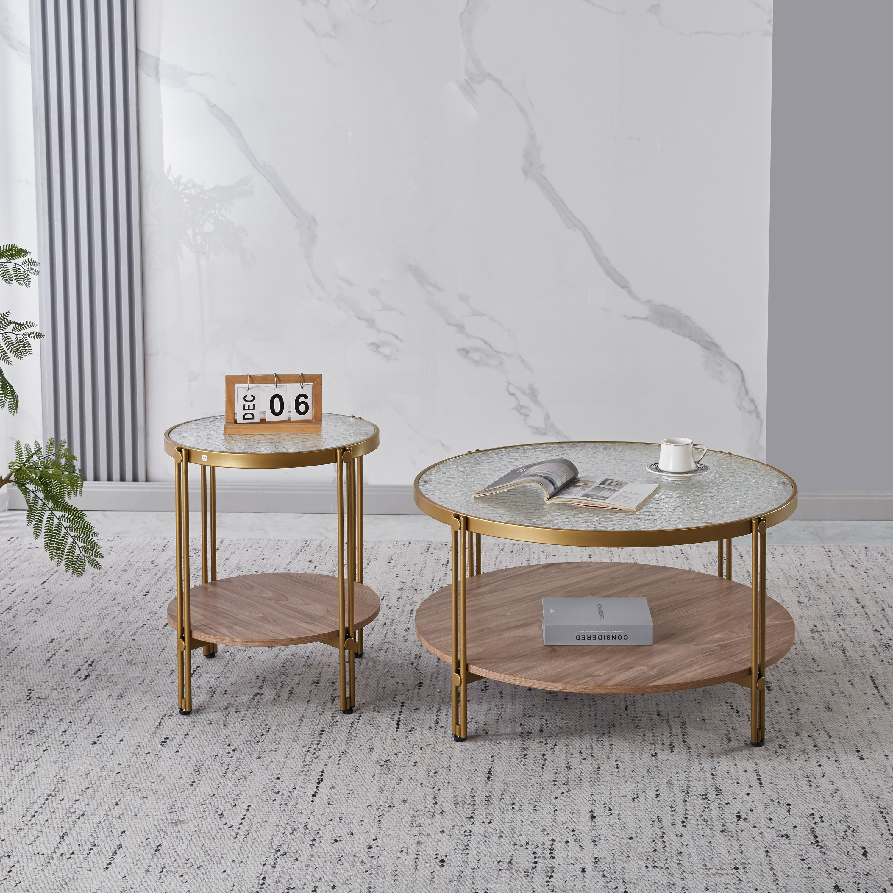 Leroy Round Glass Top Coffee Table with Shelf-hbxlivingroom-tablesandstands-coffeetables-image-6