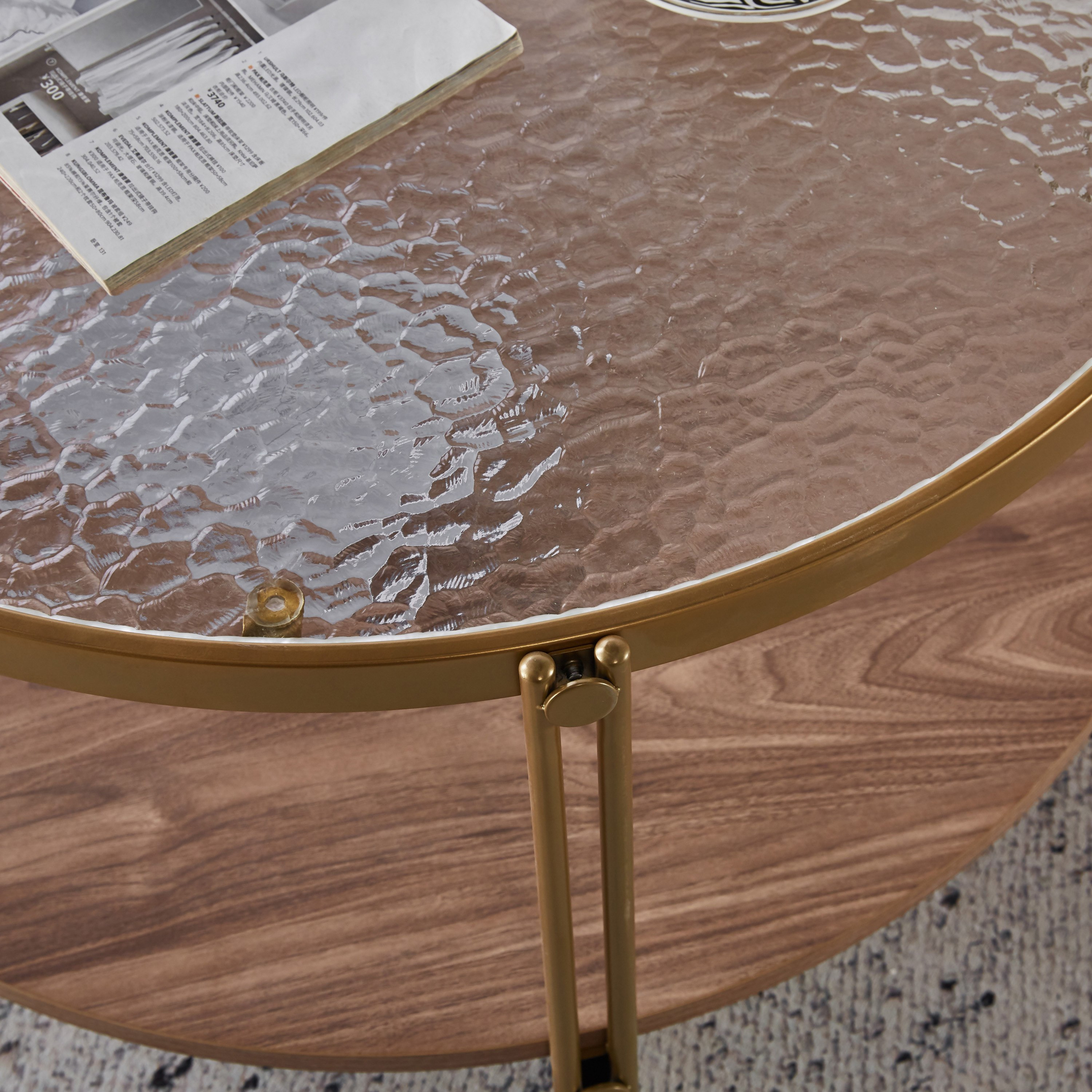 Leroy Round Glass Top End Table with Shelf-hbxfurniture-livingroom-endtables-image-2