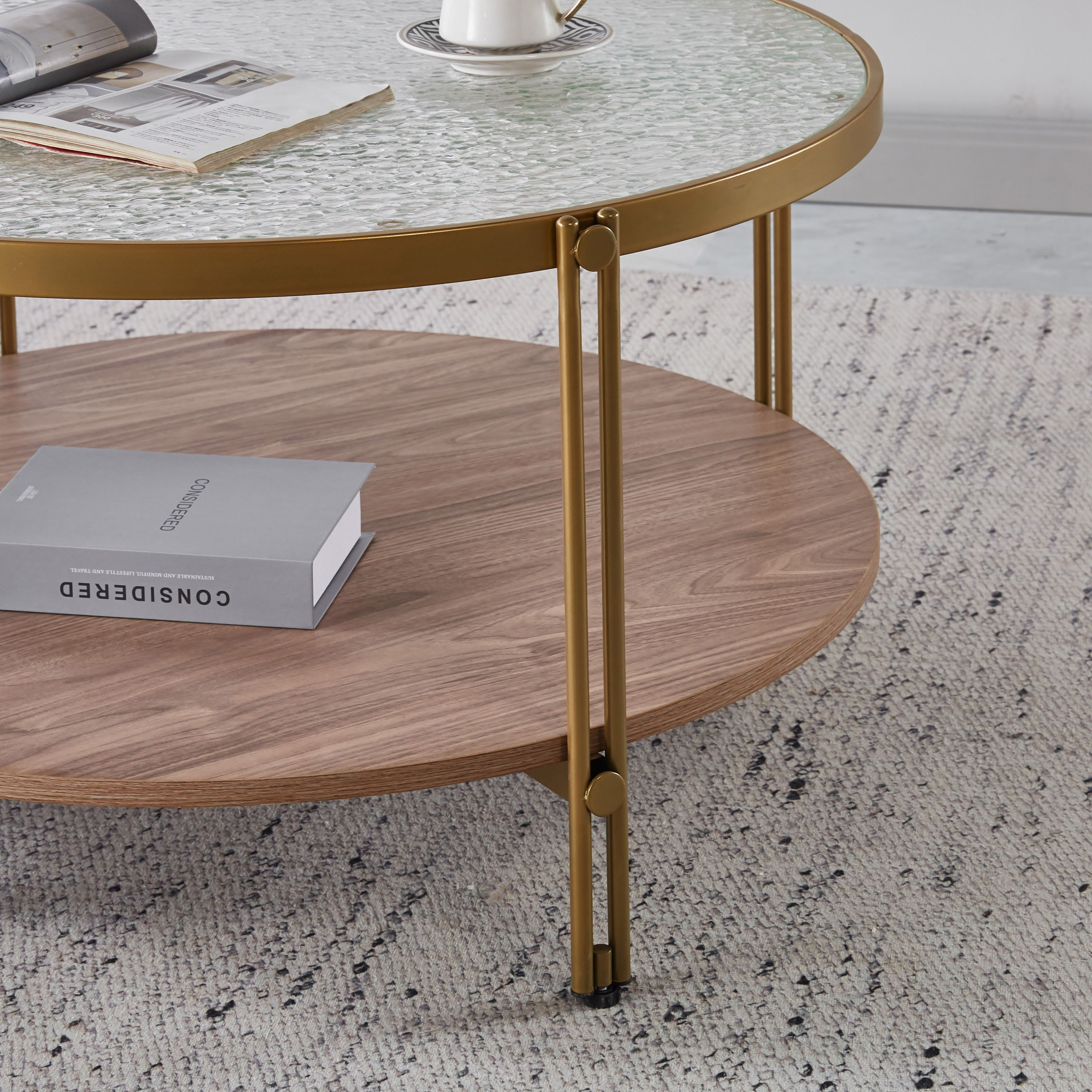 Leroy Round Glass Top End Table with Shelf-hbxfurniture-livingroom-endtables-image-3