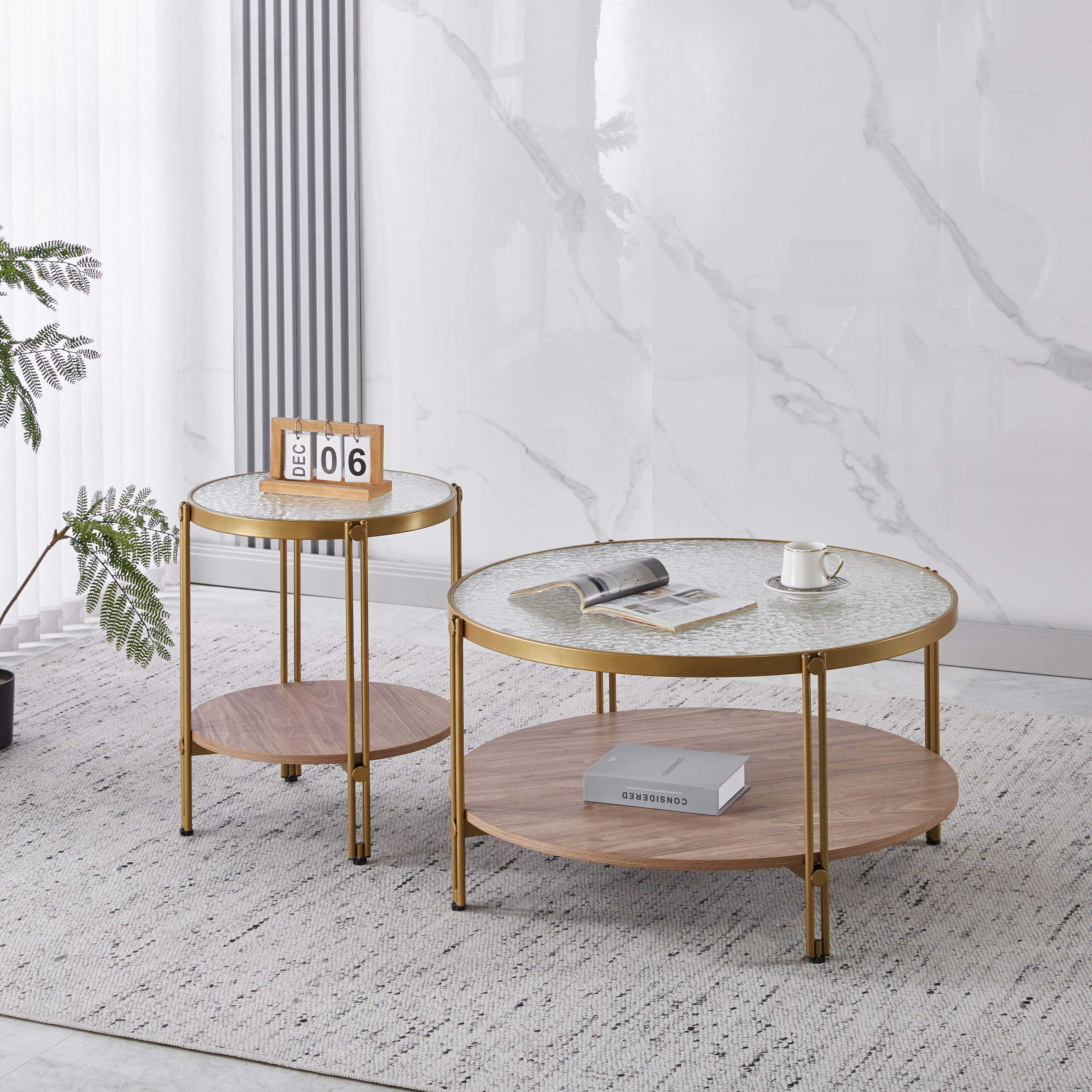 Leroy Round Glass Top End Table with Shelf-hbxfurniture-livingroom-endtables-image-4