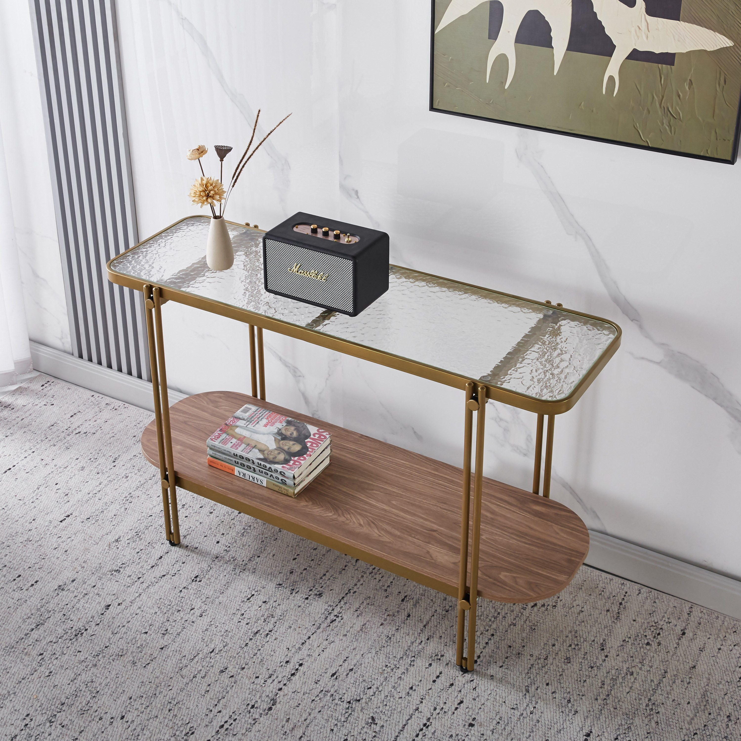 Leroy Glass Top Console Table with Shelf-hbxfurniture-tablesandstands-consoletables-image-5