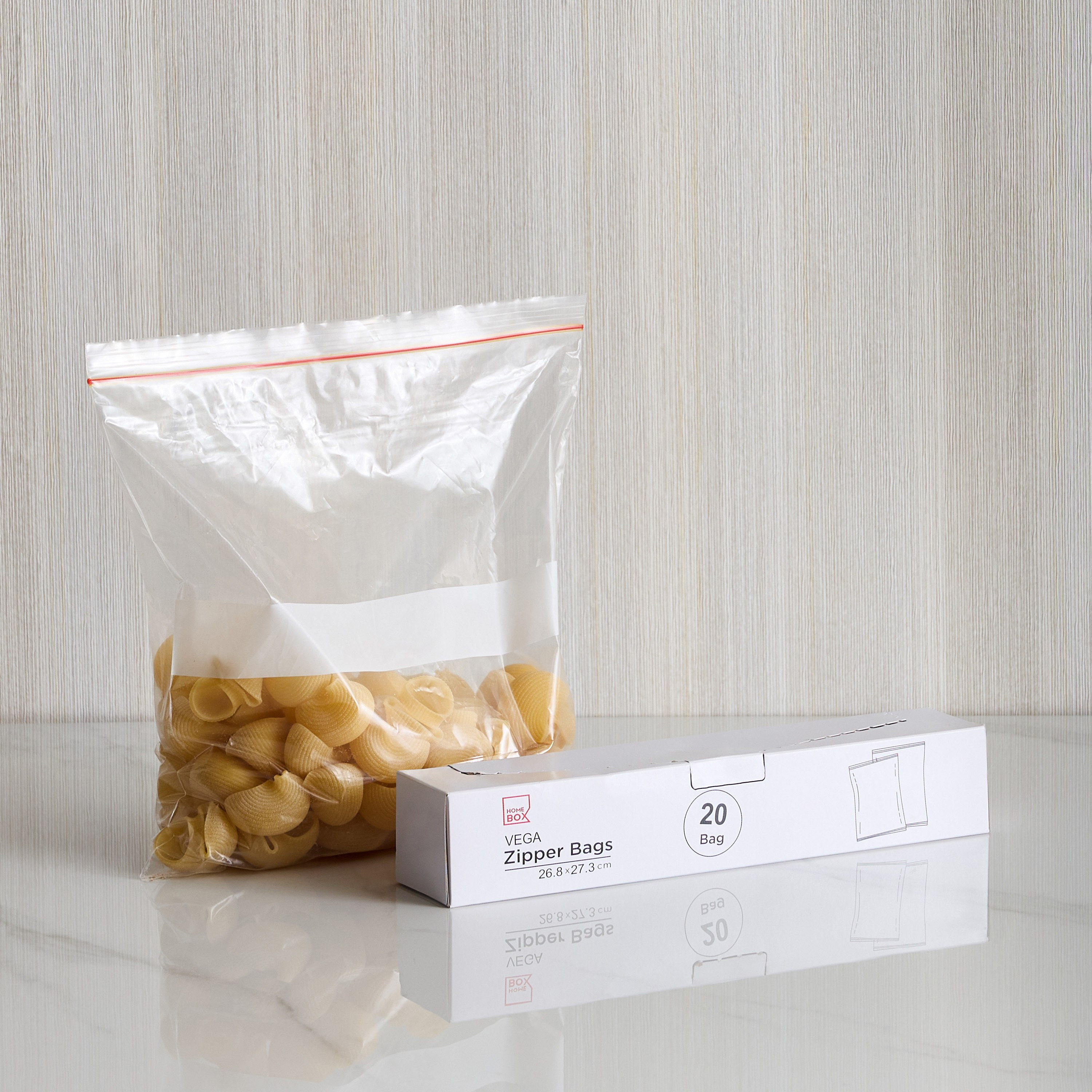 طقم أكياس قابلة لإعادة الإغلاق بسحاب 20 قطعة من فيجا - 27x27 سم-hbxhomeware-hbxkitchen-image-1