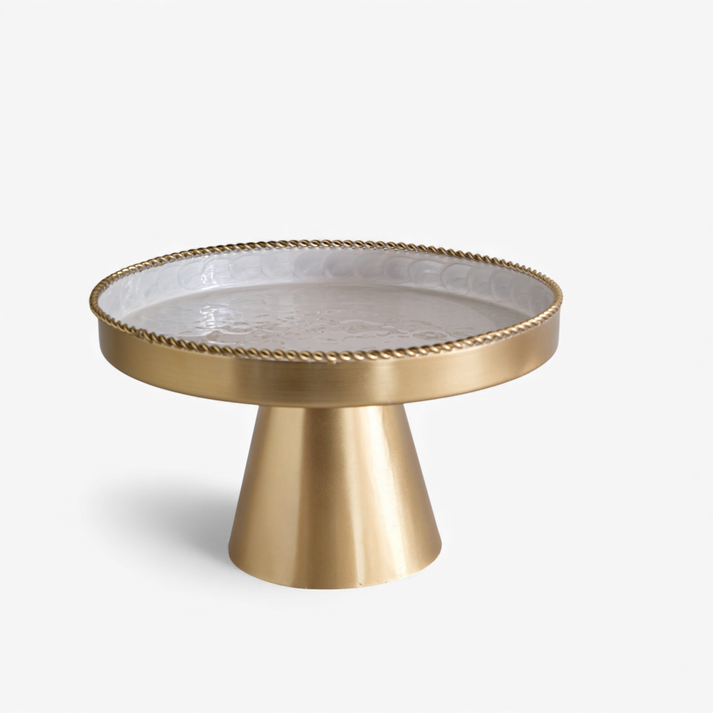 حامل كيك بقاعدة من ليرا - 32x32x19 سم-hbxdecorandfurnishings-tabletop-serveware-image-10