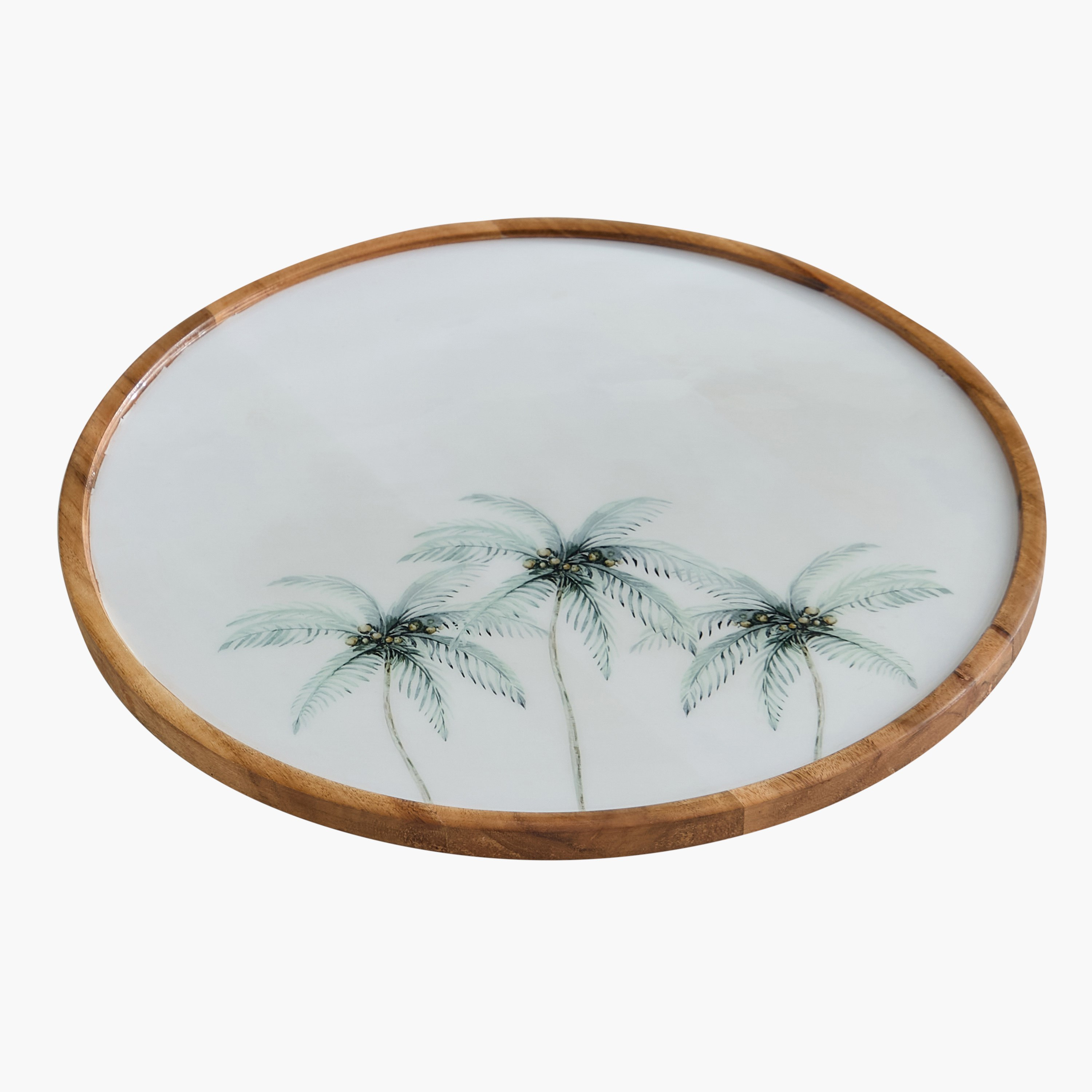 Palm Leaf Wooden Lazy Susan - 39 cm-hbxdecorandfurnishings-tabletop-serveware-image-6