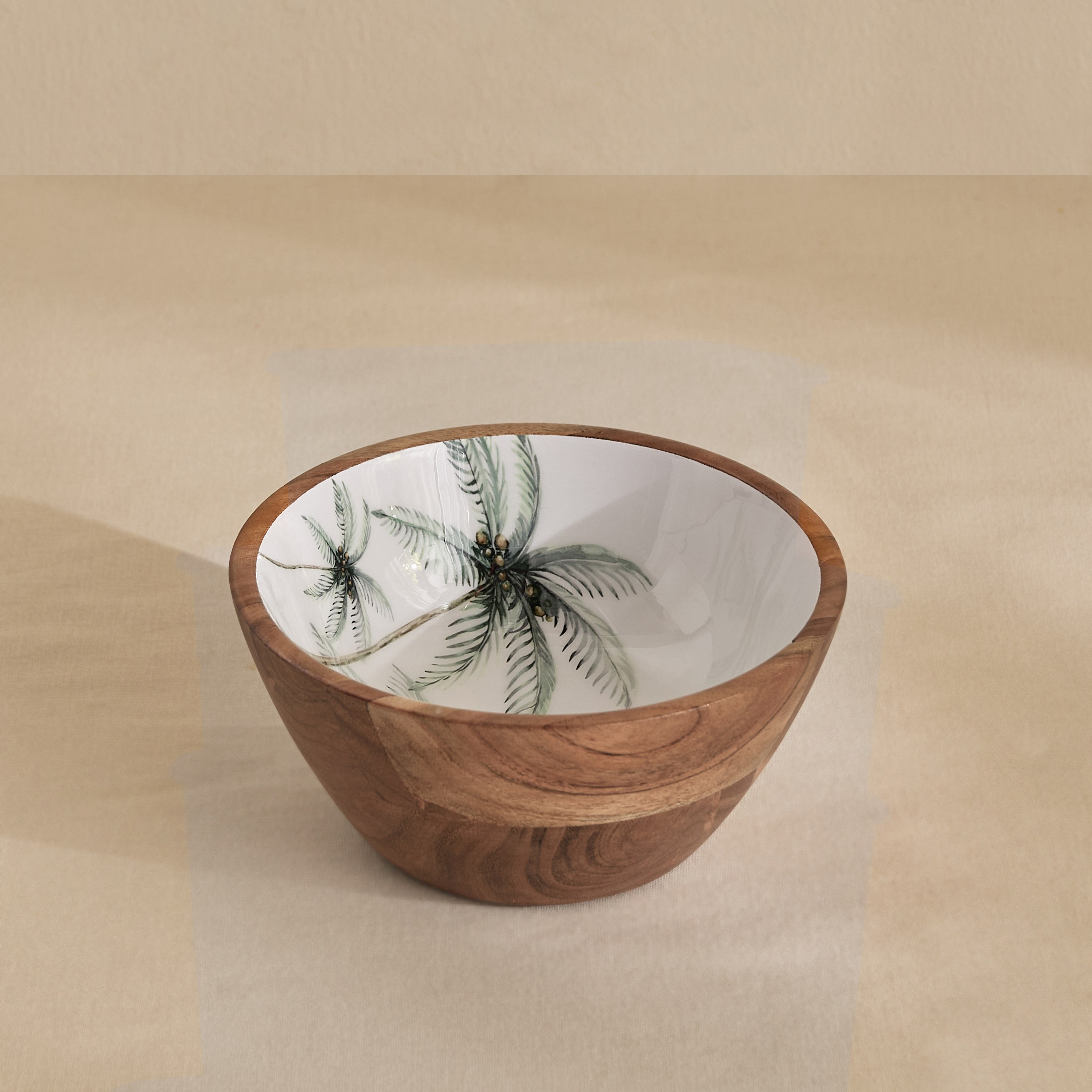 وعاء تقديم خشبي بتصميم أوراق من بالم - 17x17x8 سم-hbxdecorandfurnishings-tabletop-crockery-image-2