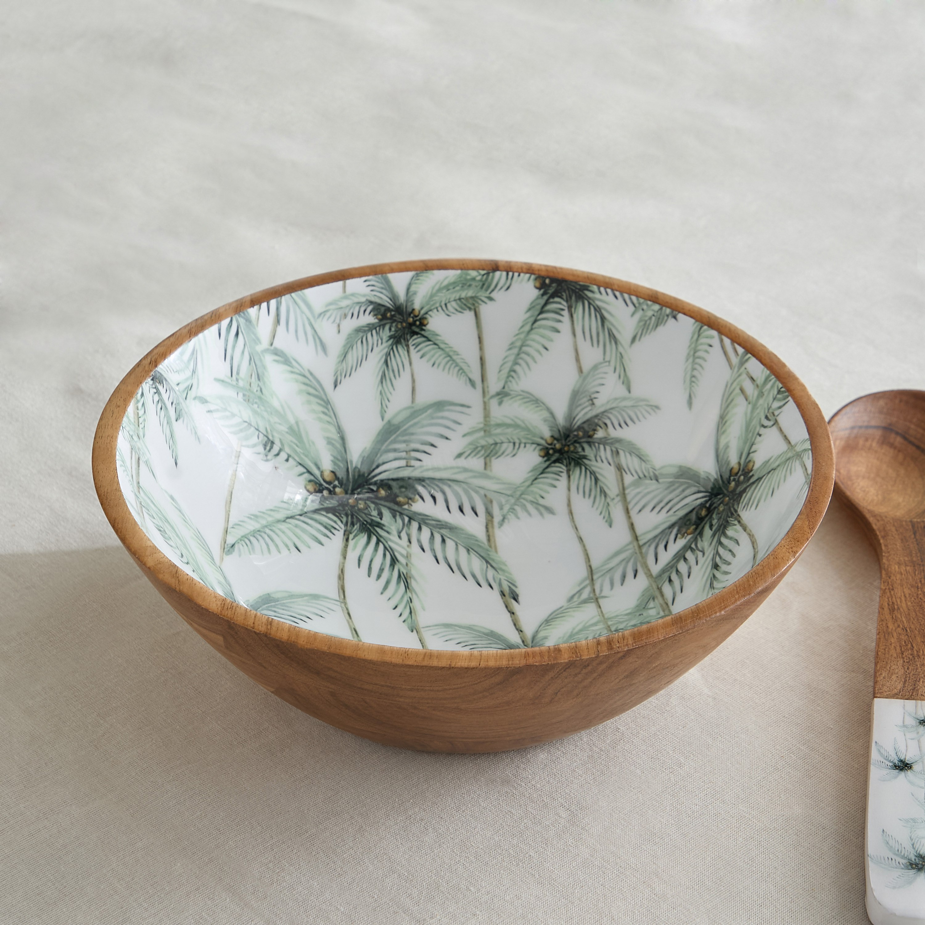 وعاء تقديم خشب بتصميم أوراق النخيل-hbxdecorandfurnishings-tabletop-crockery-image-1