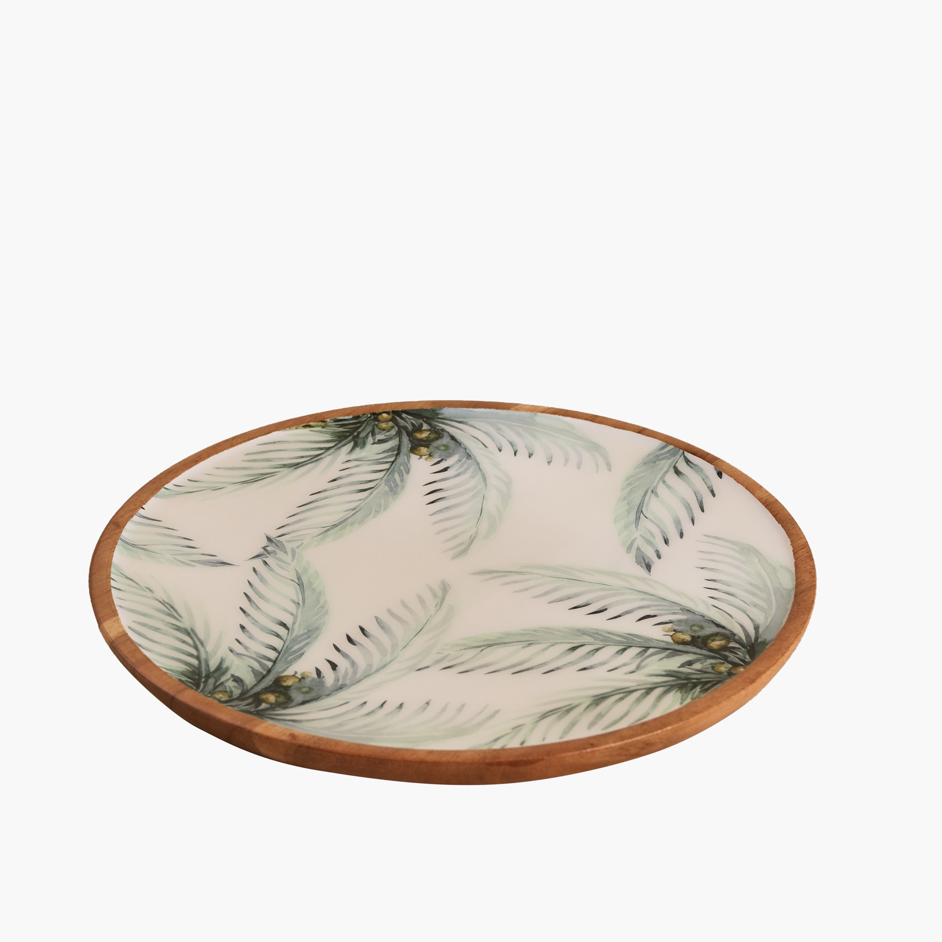 Palm Leaf Wooden Platter - 27x27x1.5 cm-hbxdecorandfurnishings-tabletop-crockery-image-5