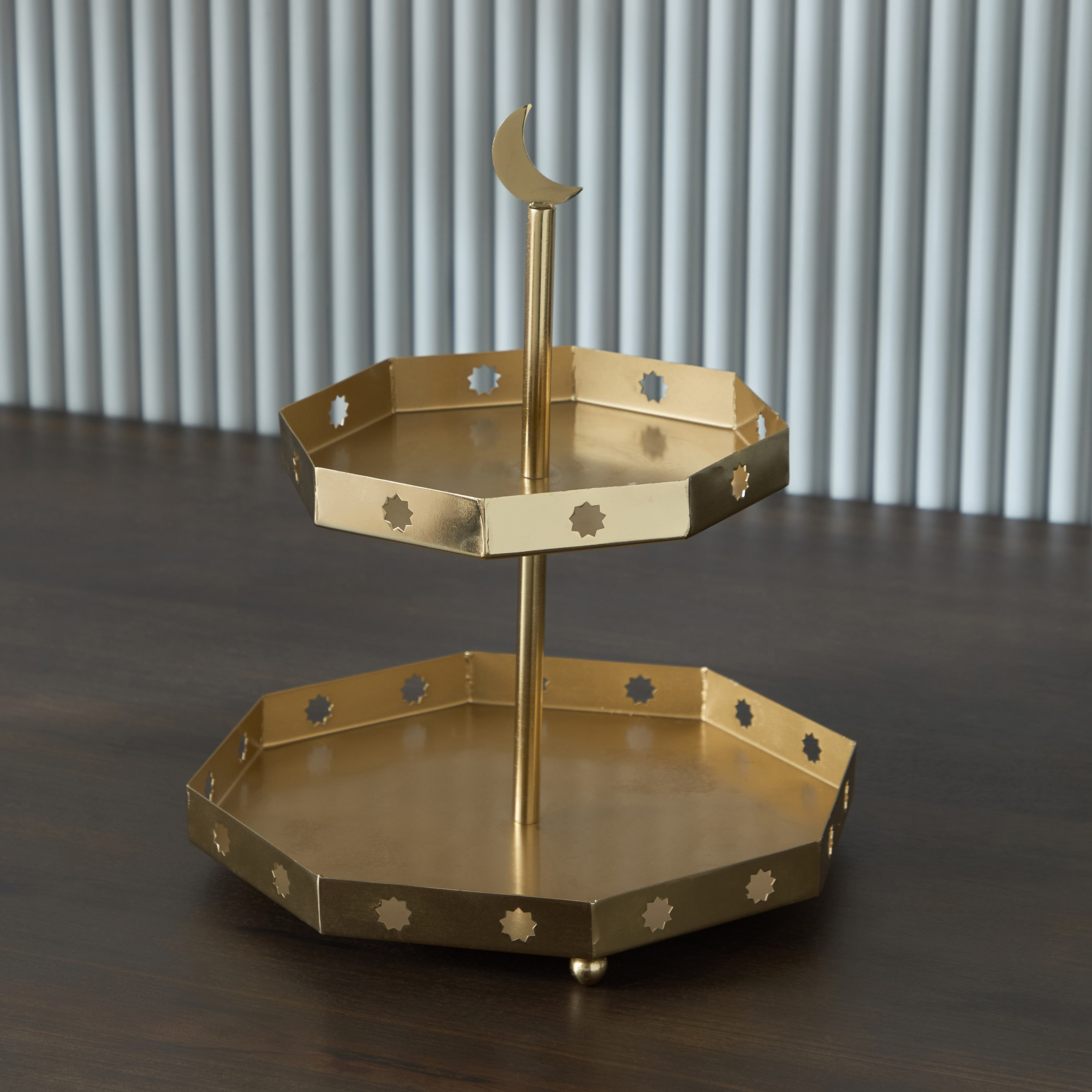 Layali Noor 2-Tier Cake Stand - 27x27x32 cm-hbxdecorandfurnishings-tabletop-serveware-image-2