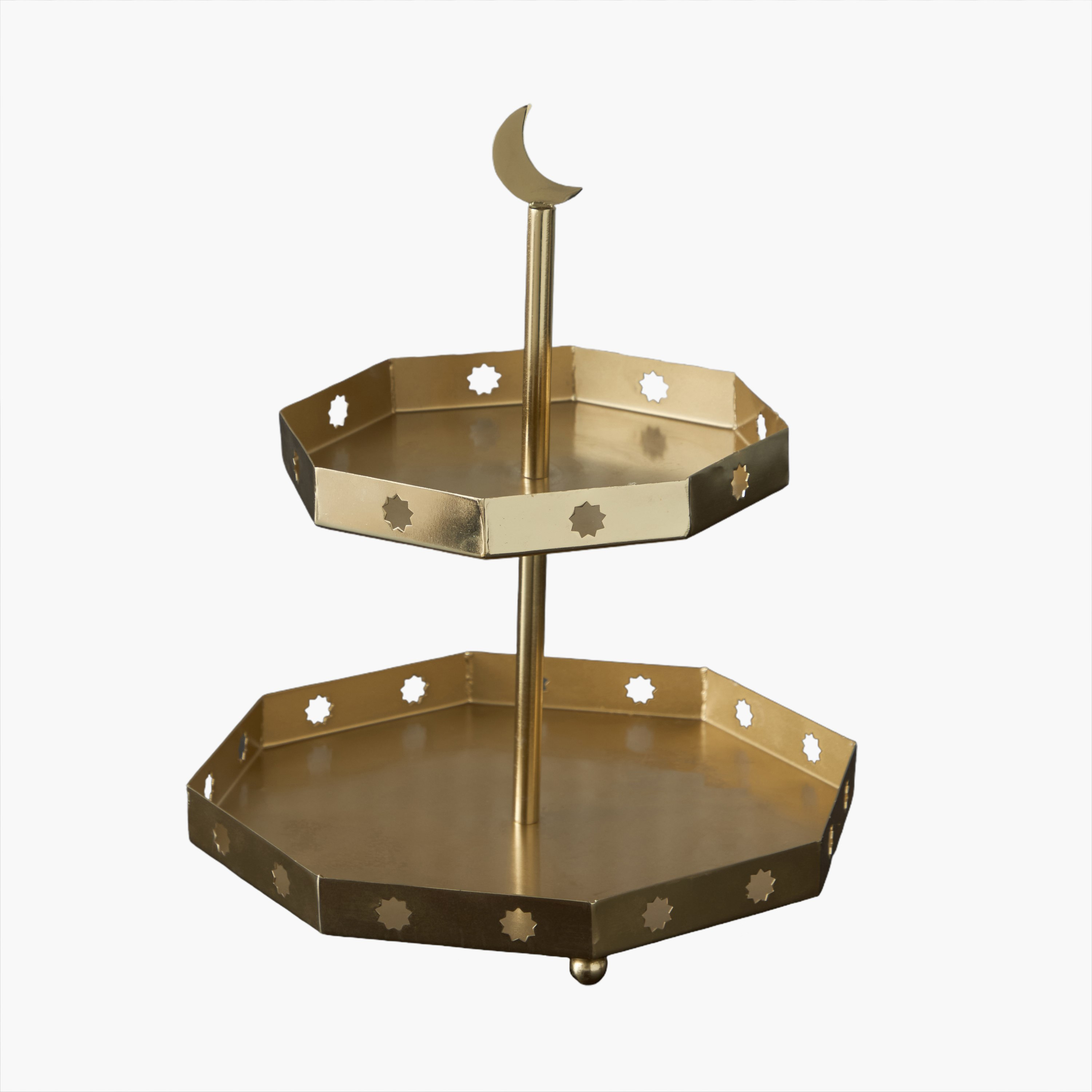 Layali Noor 2-Tier Cake Stand - 27x27x32 cm-hbxdecorandfurnishings-tabletop-serveware-image-5