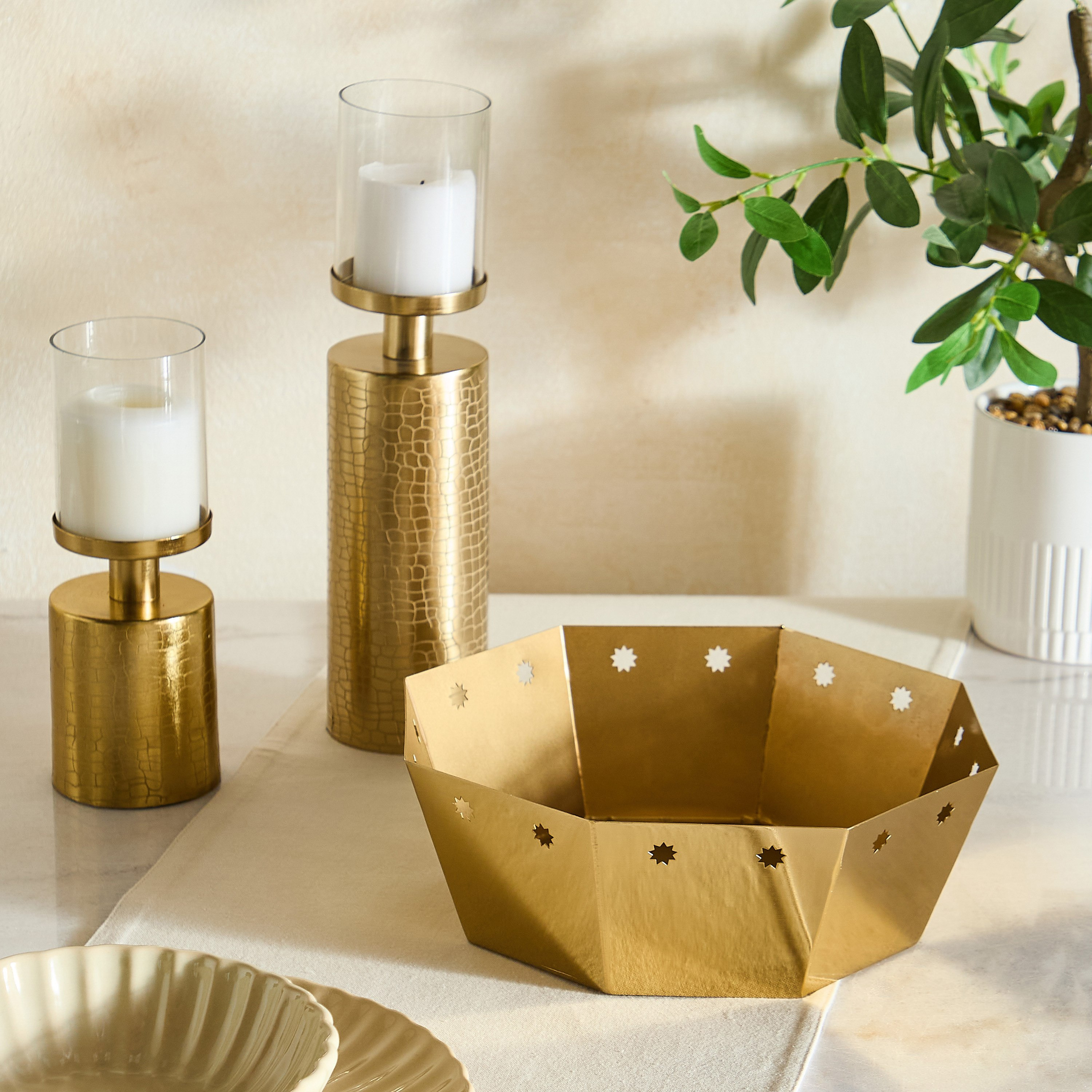 Layali Noor Serving Bowl - 26x26x9 cm-hbxdecorandfurnishings-tabletop-crockery-image-8