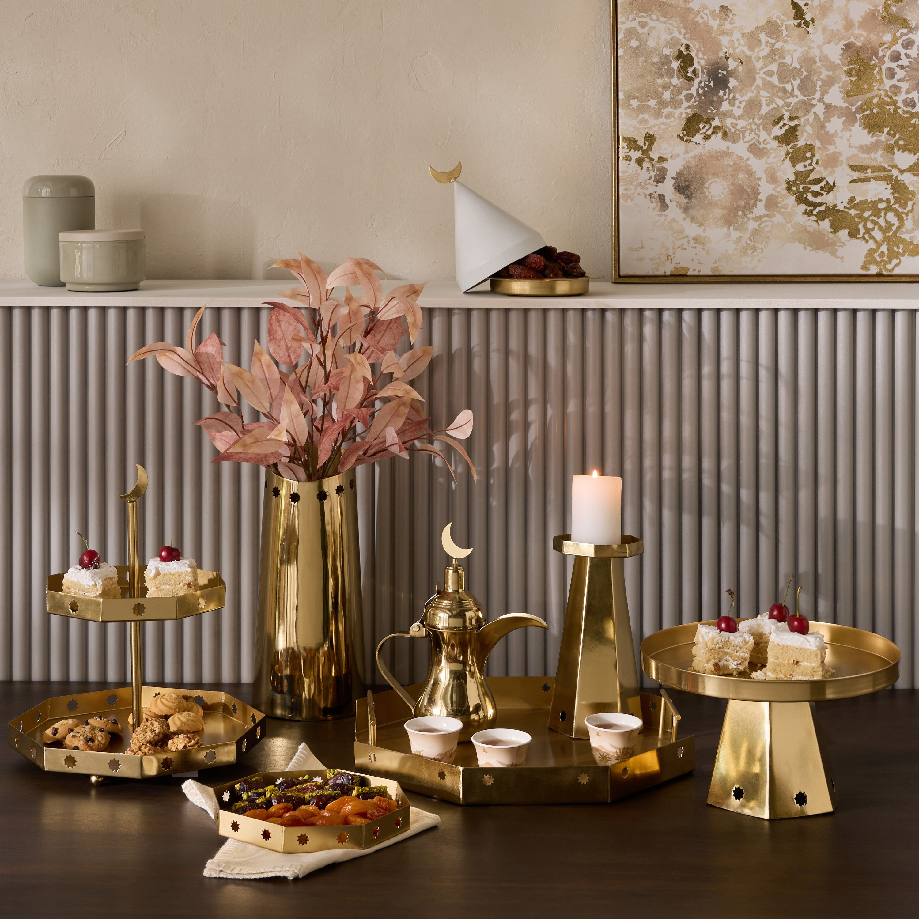 Layali Noor Cake Dome - 27x27x30 cm-hbxdecorandfurnishings-tabletop-serveware-image-4