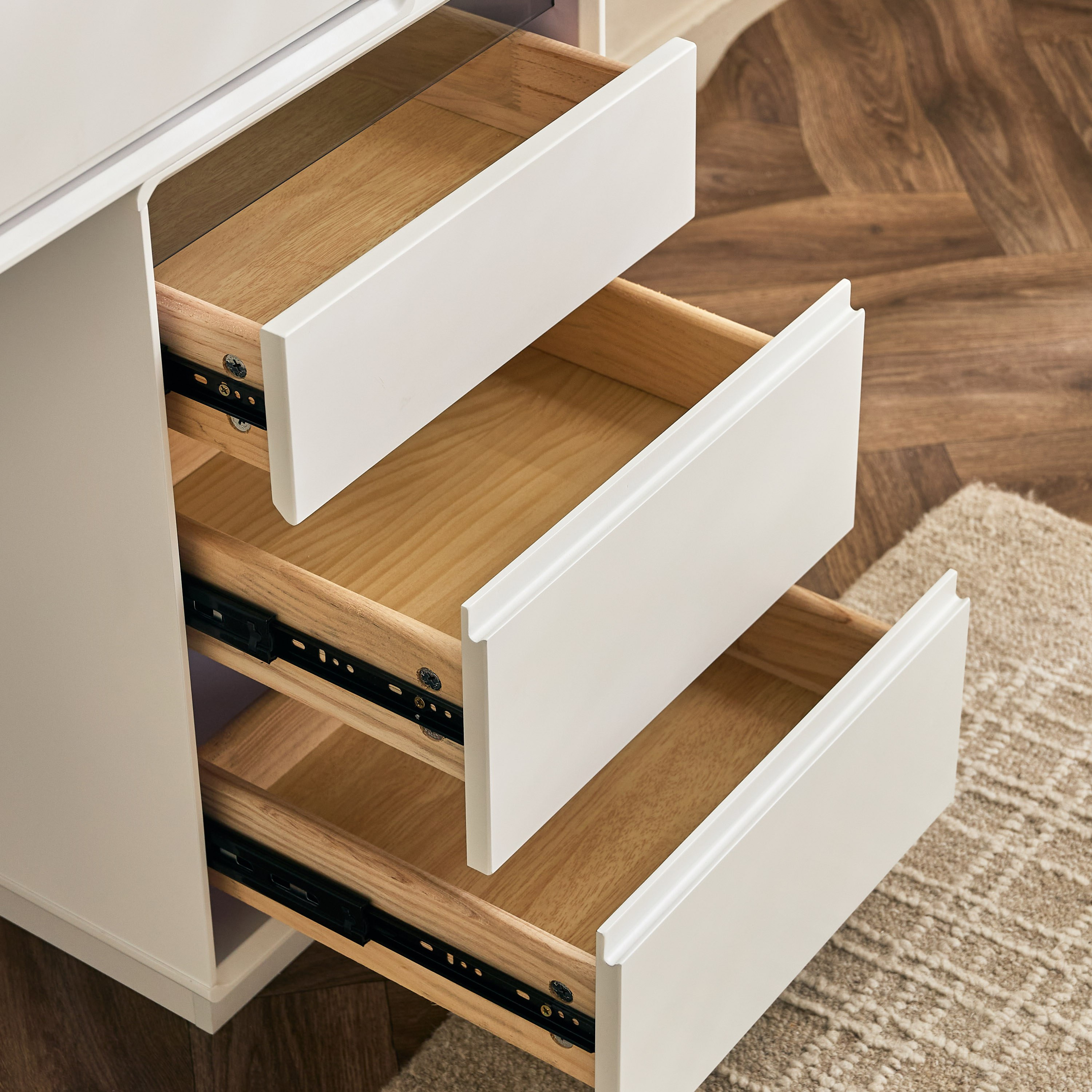 Marwell Modena Smart Dresser Makeup Cabinet with 5 Drawers and Mirror-hbxfurniture-bedroom-dressersandmirrors-image-7