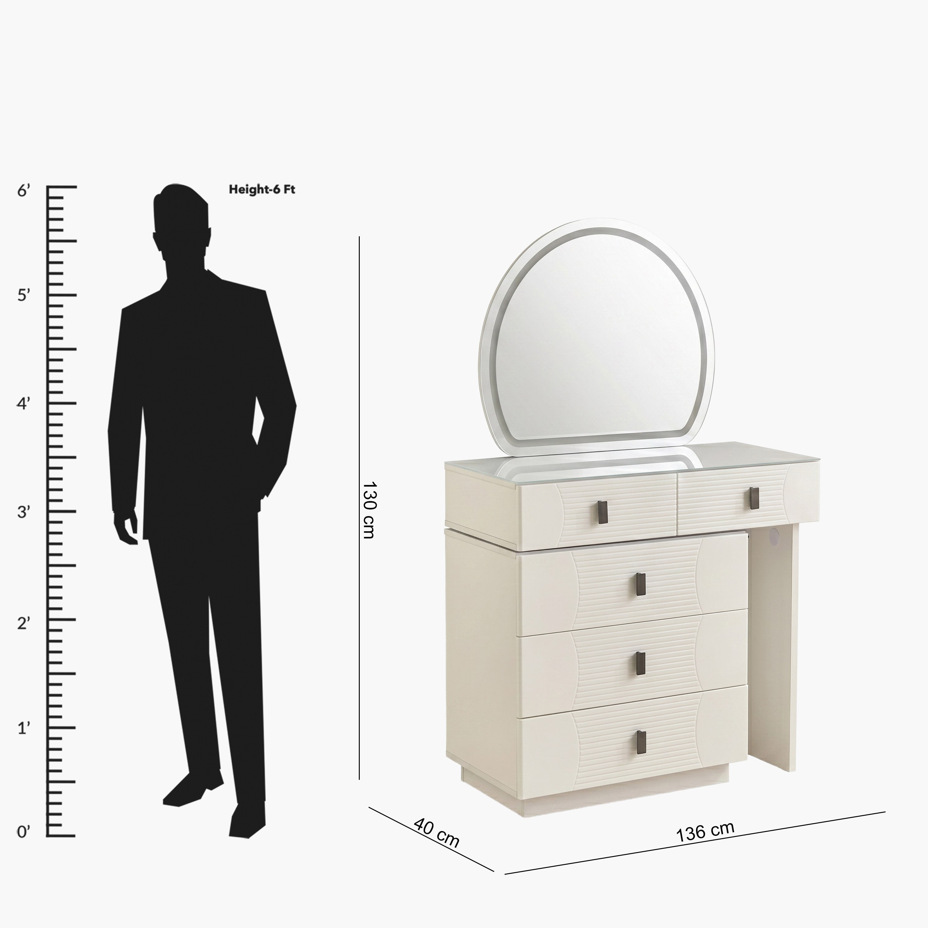 Marwell Vasto Smart Dresser with 5 Drawers and Mirror-hbxfurniture-bedroom-dressersandmirrors-image-12