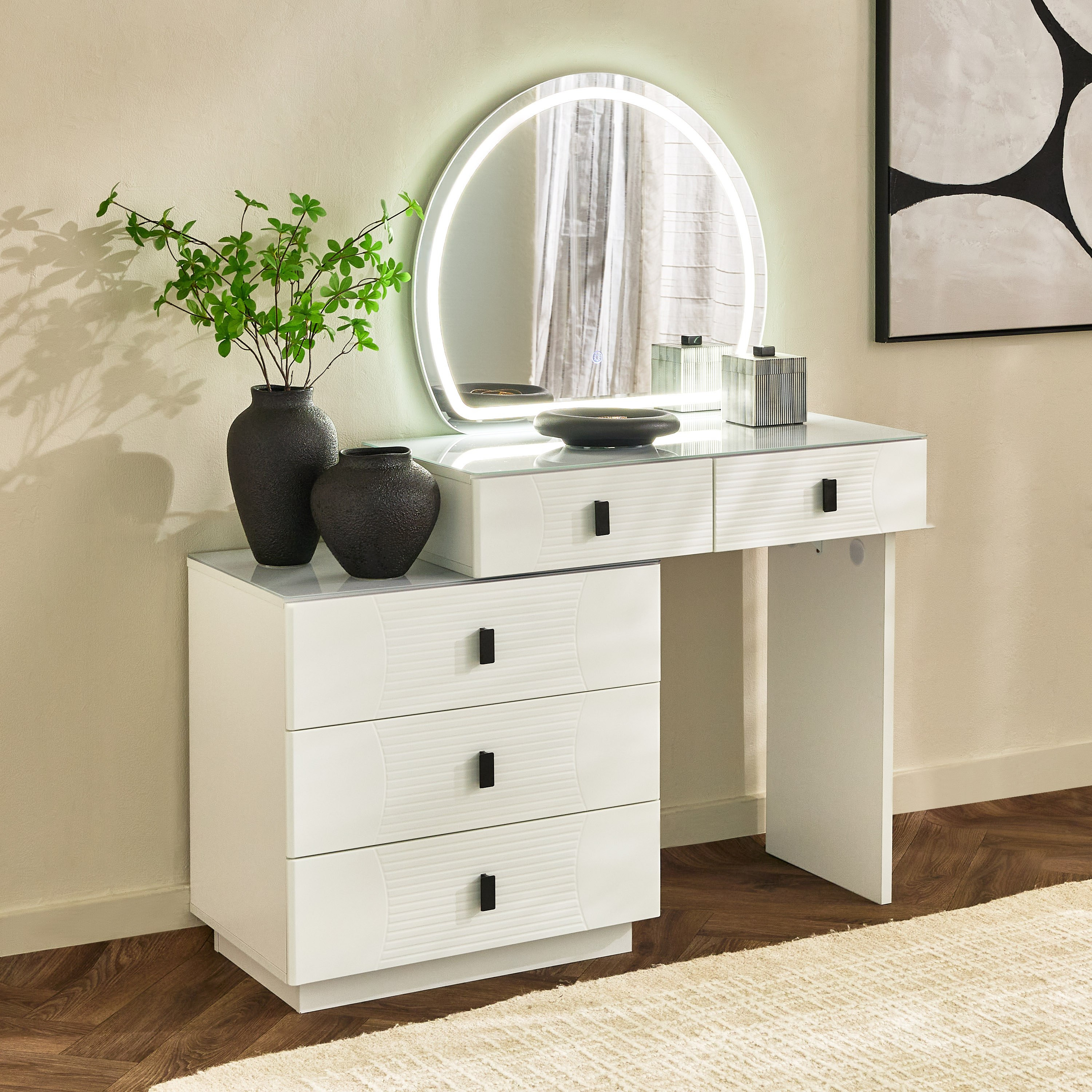 Marwell Vasto Smart Dresser with 5 Drawers and Mirror-hbxfurniture-bedroom-dressersandmirrors-image-3