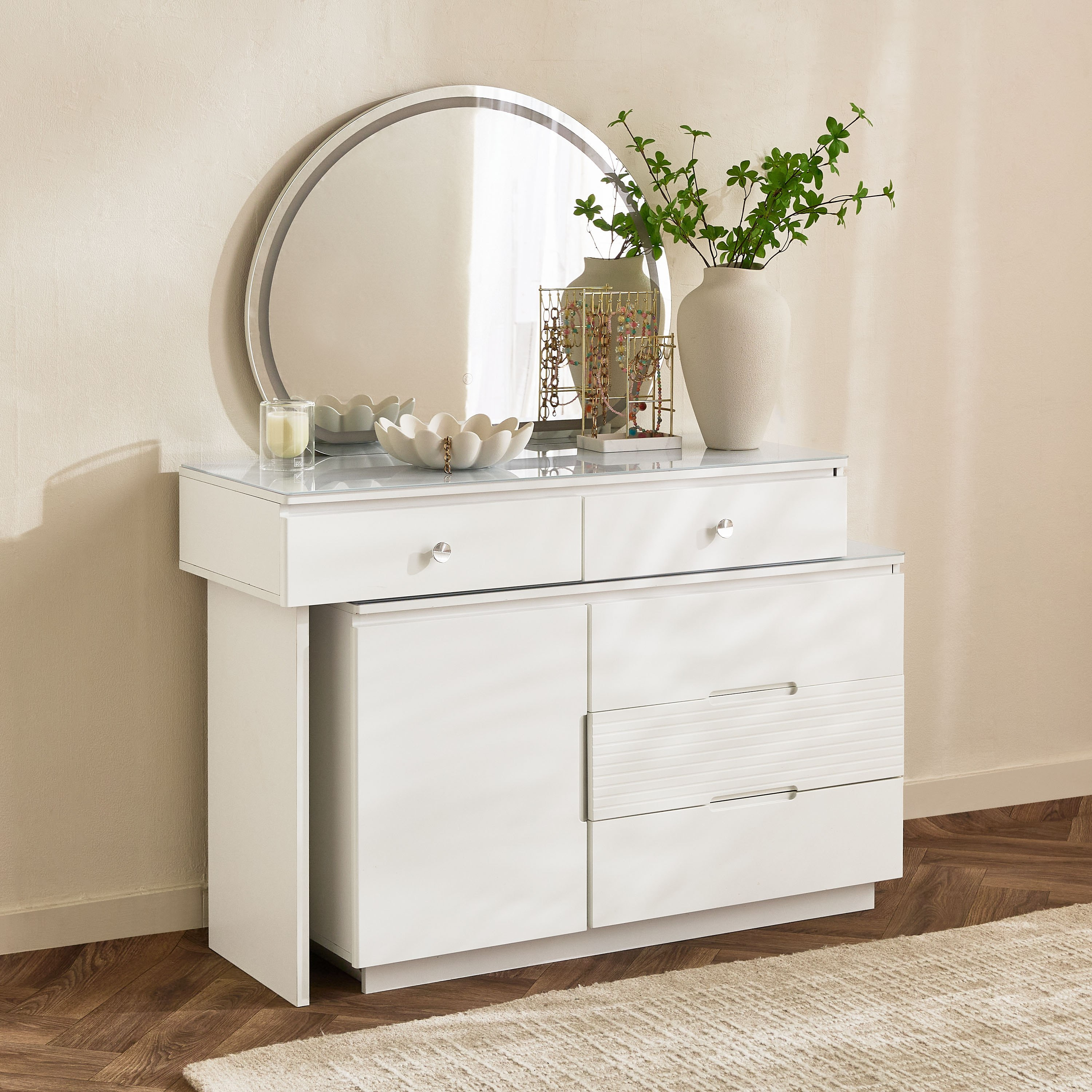 Marwell Ray 5-Drawer Smart Dresser with Mirror-hbxfurniture-bedroom-dressersandmirrors-image-3