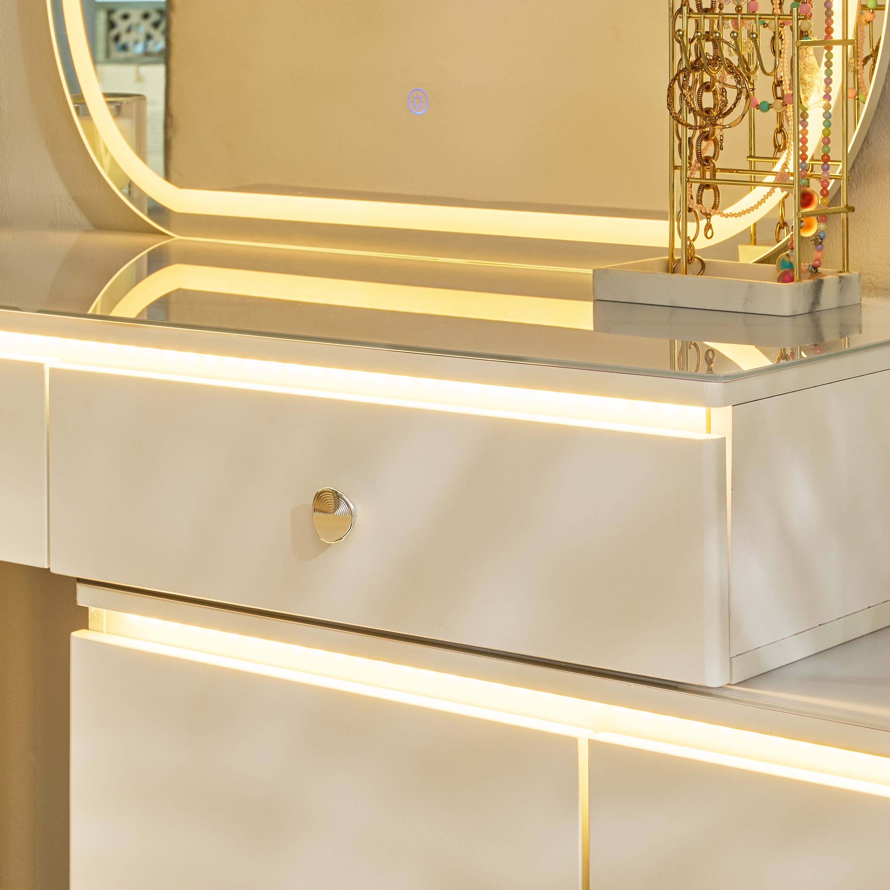 Marwell Ray 5-Drawer Smart Dresser with Mirror-hbxfurniture-bedroom-dressersandmirrors-image-7